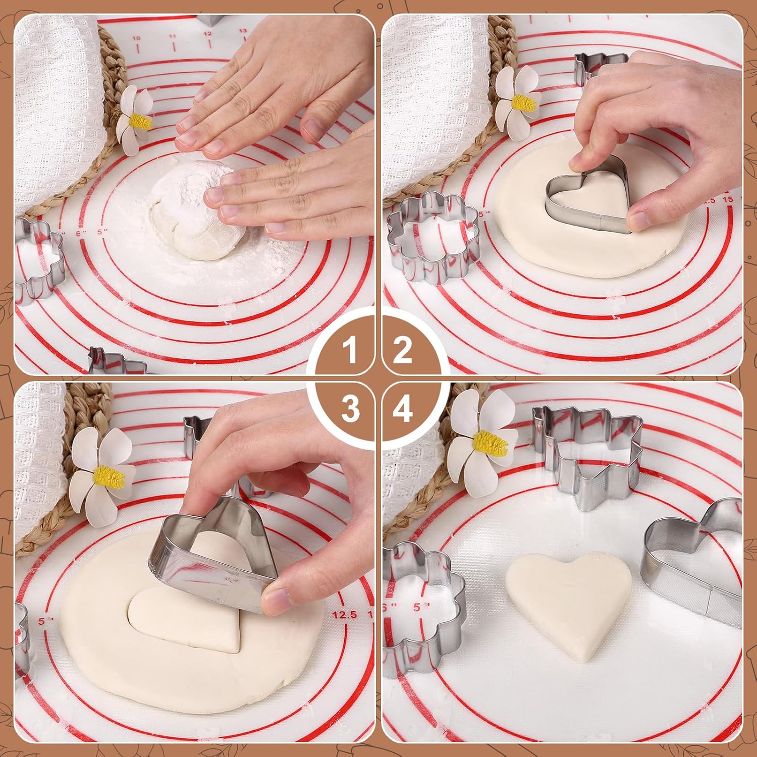 GWHOLE 26 Pcs Cookie Cutter Set for Kids Christmas Holiday
