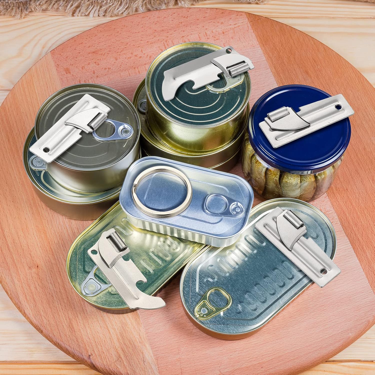 Honeydak Military Can Openers with Key Ring 18 Pieces