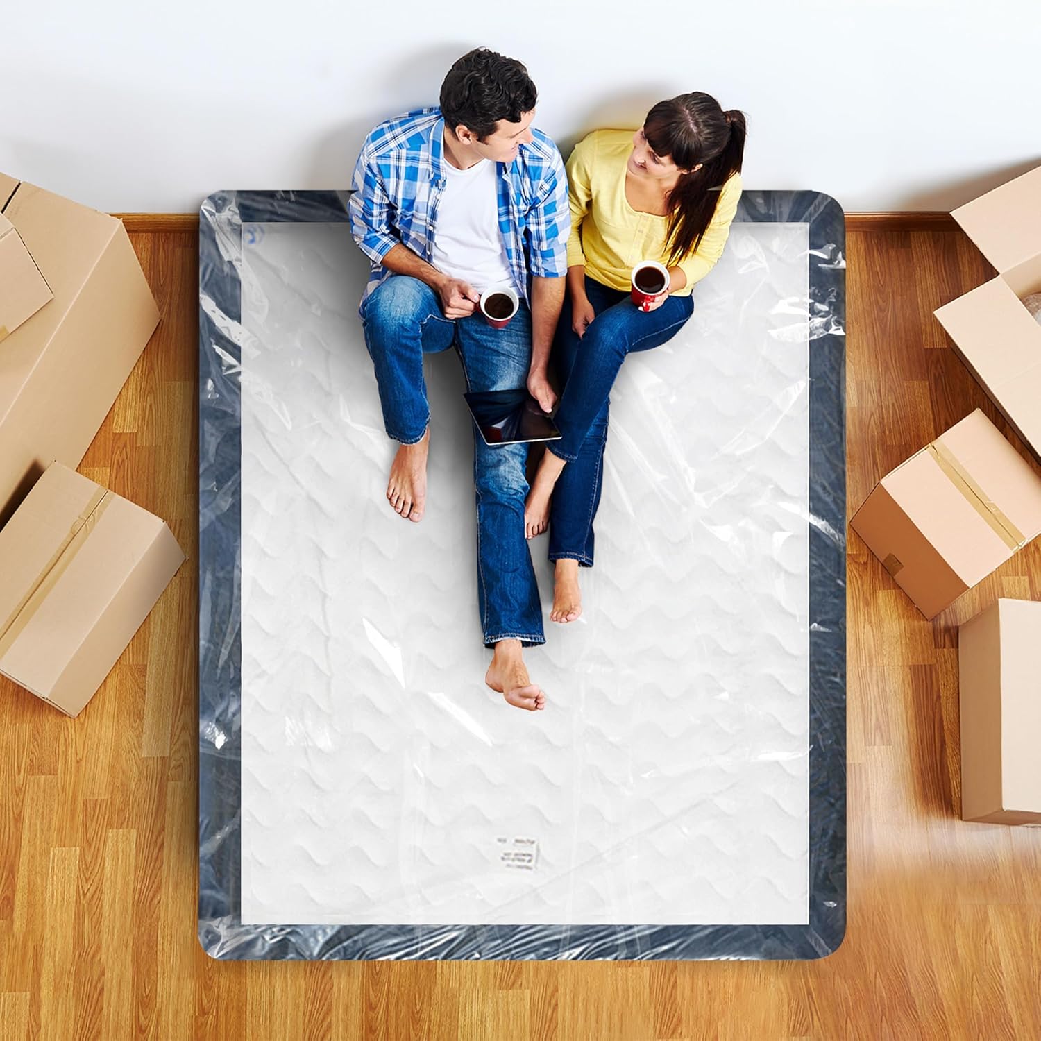 Utopia Home Queen Mattress Cover 2 Pack 4 Mil Plastic