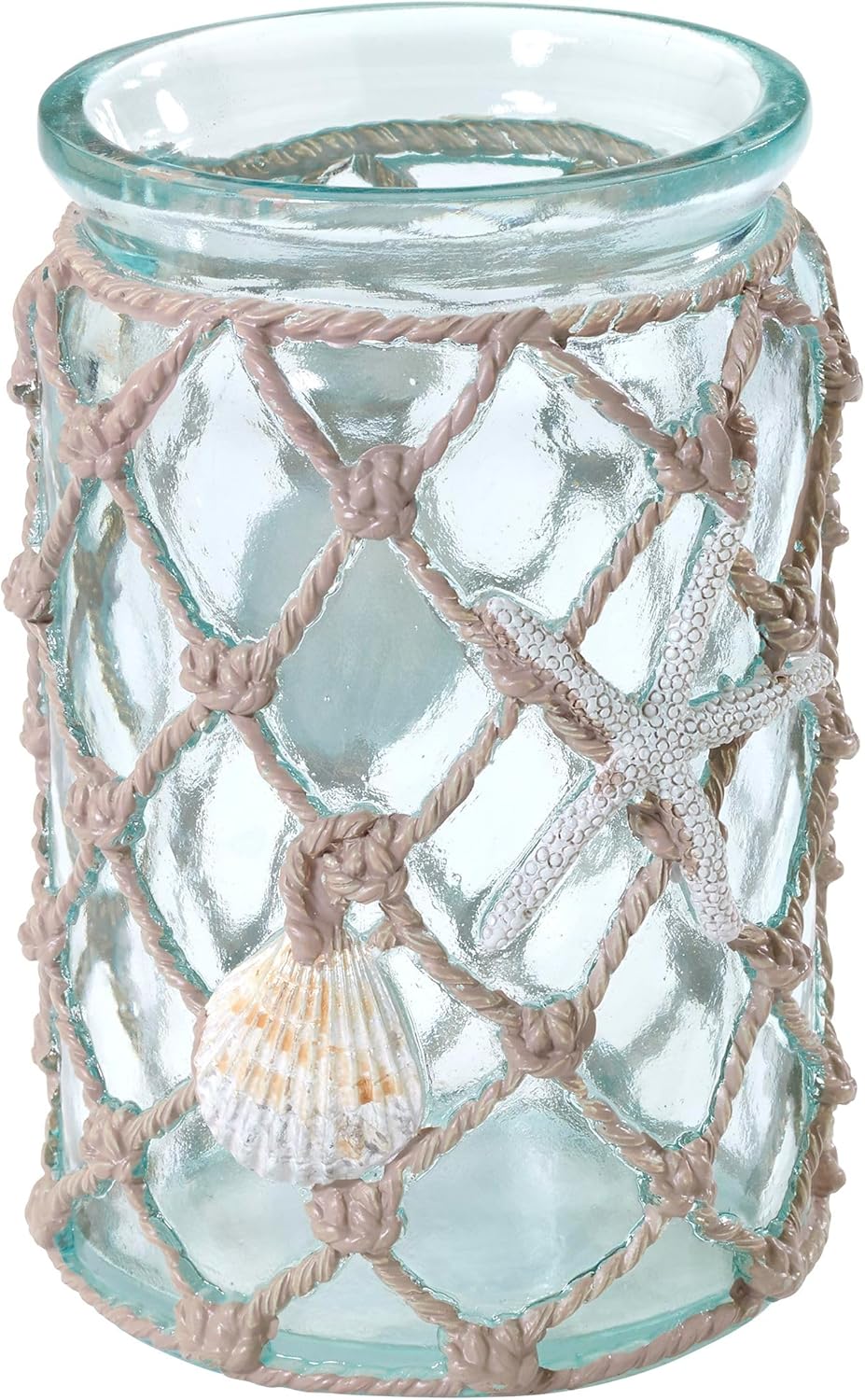 Avanti Linens Tumbler Resin Countertop Cup Beach Inspired Bathroom Accessory Seaglass Collection