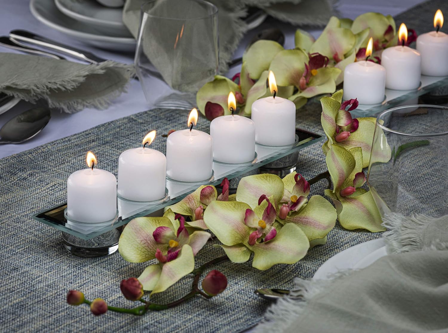 Bolsius White Pillar Candles 20 Pack Unscented