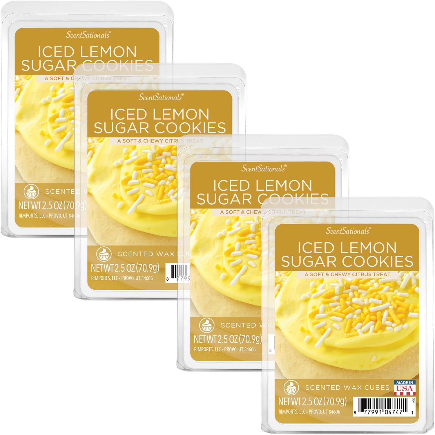 Scentsationals Wax Melts Iced Lemon Sugar Cookies 10oz 24-Cubes
