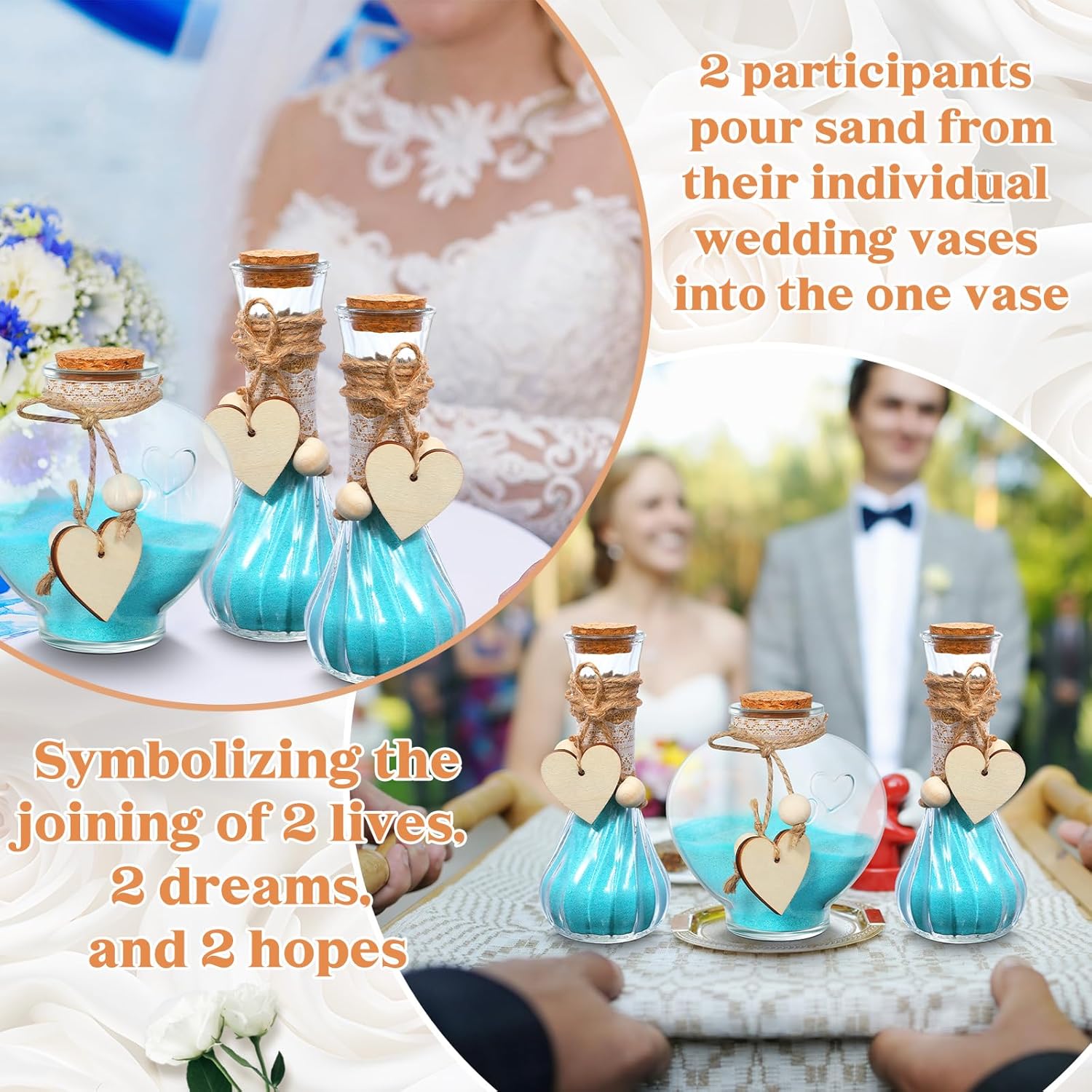 Layhit Unity Sand Ceremony Set 3 Pcs Decorative Vase