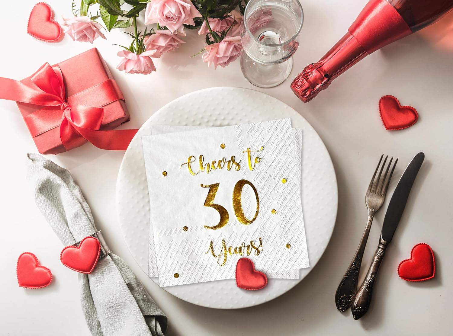 Cheers to 30 Years Cocktail Napkins 50 Pack