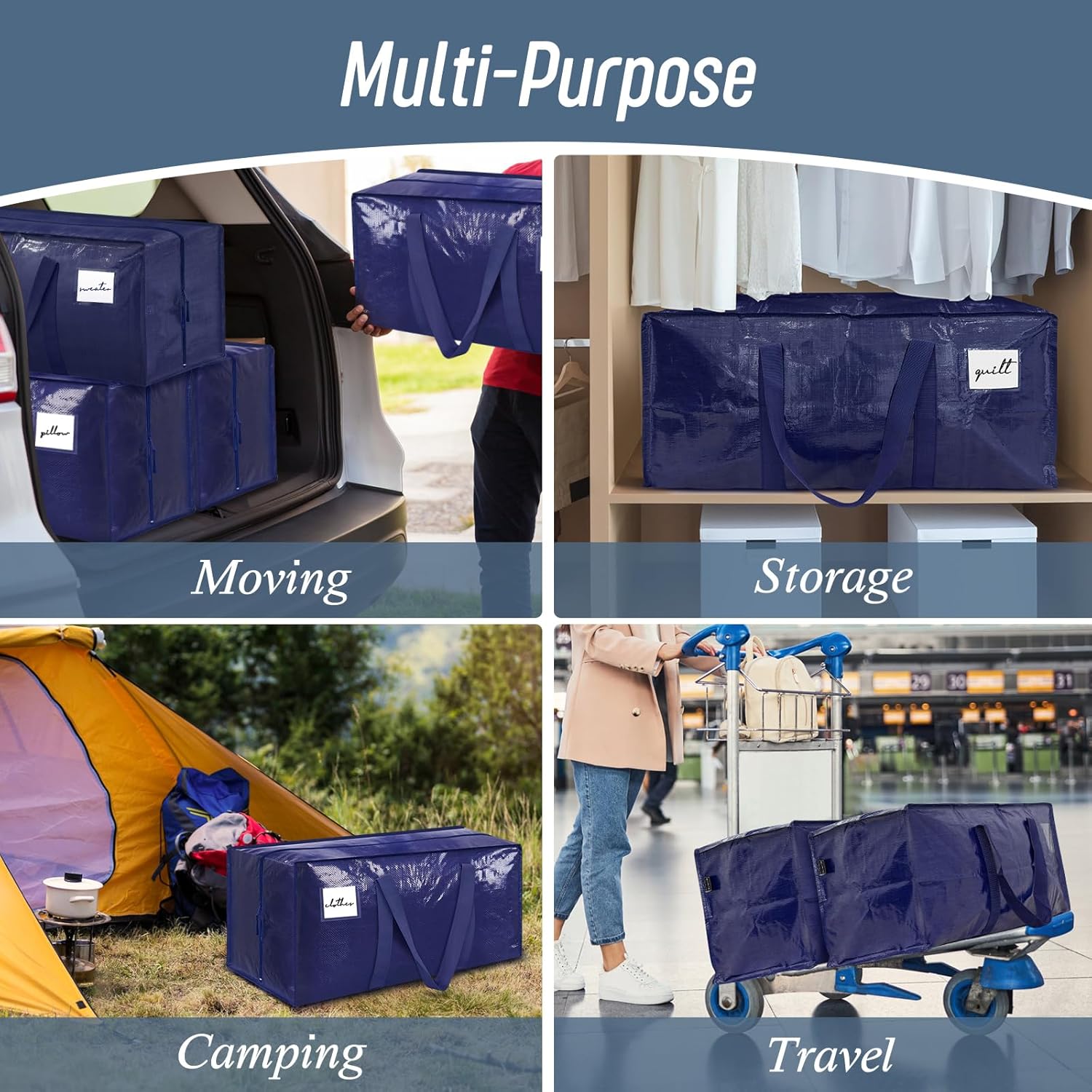 FYGRIP 6 Pack Extra Heavy Duty Large Moving Bags