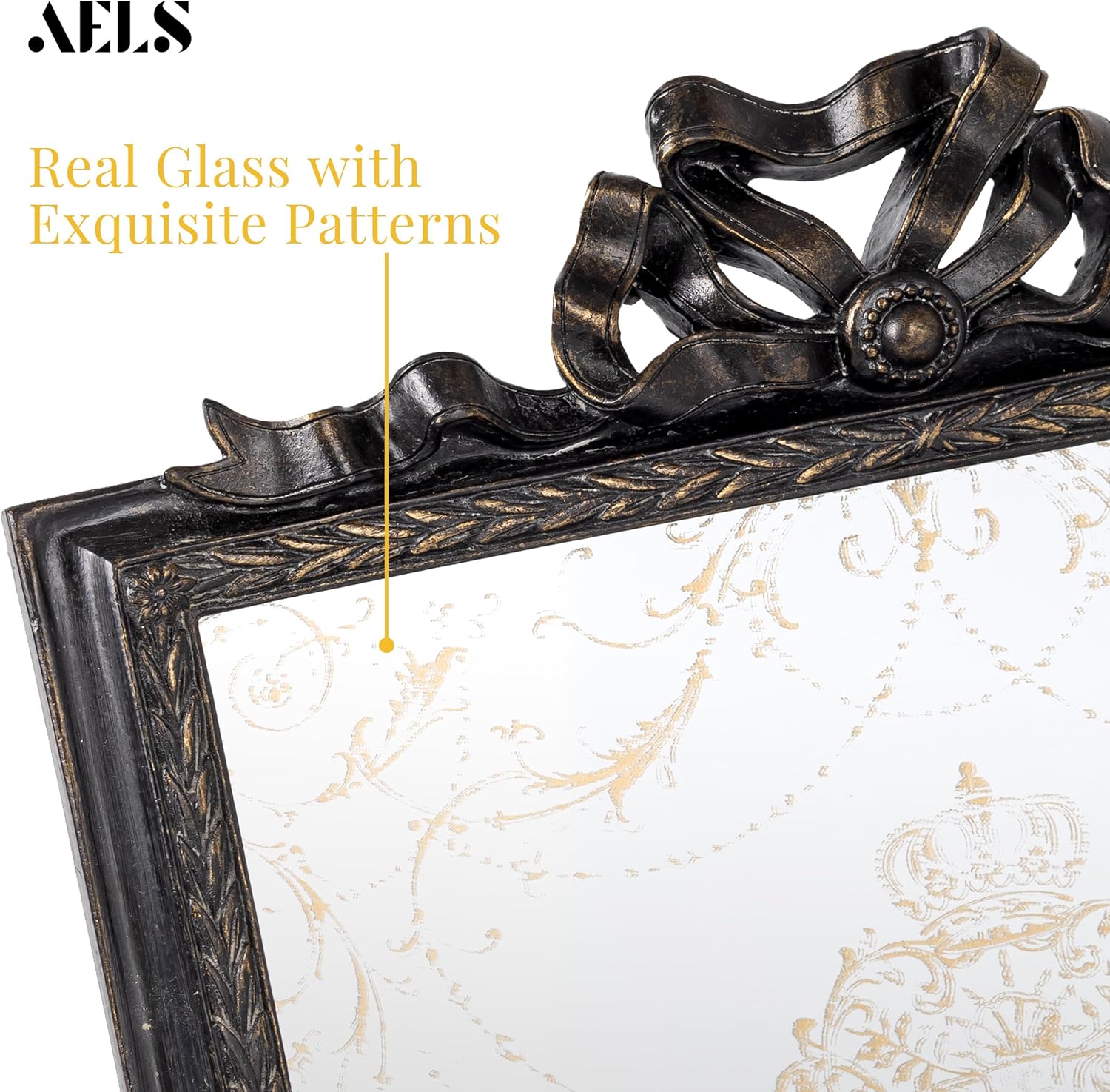 AELS Vintage Ornated Cookbook Stand Black