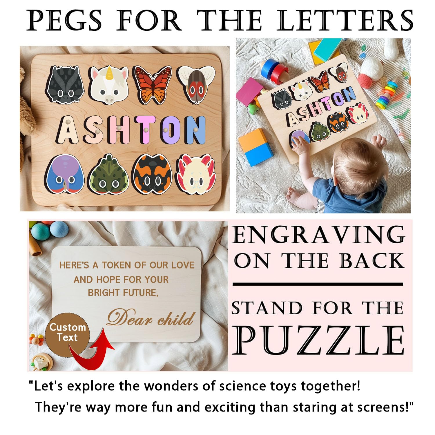 Personalized Wooden Name Puzzle For Toddlers