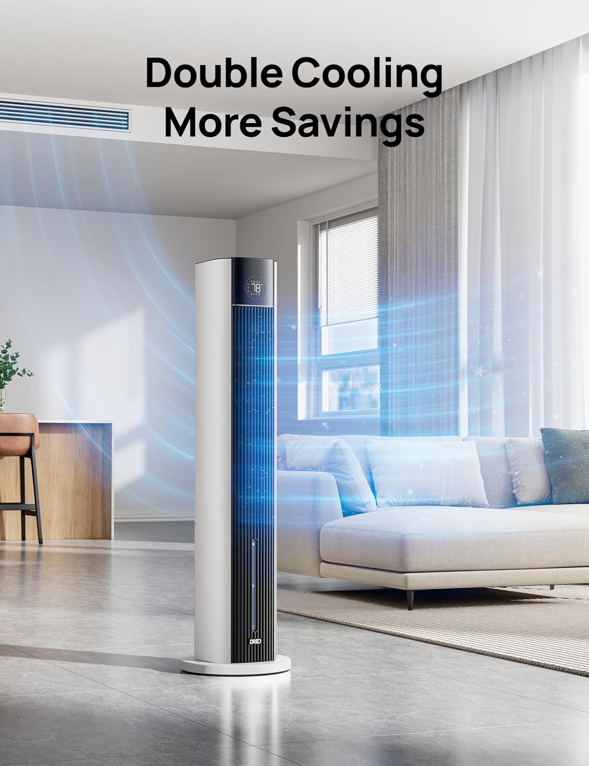 Dreo Evaporative Air Cooler 43 Floor Fan with APP Control