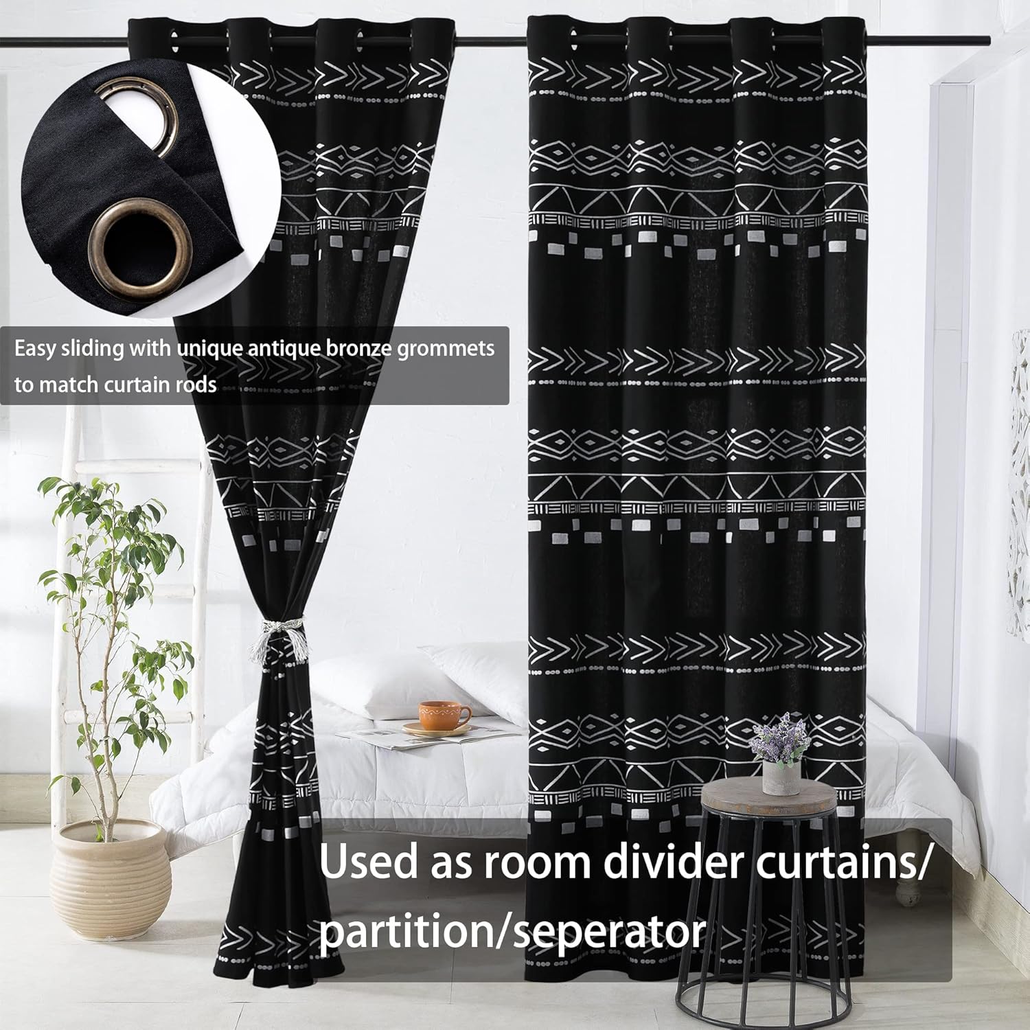 XTMYI Door Curtains 80 Inch Blackout Privacy Panel
