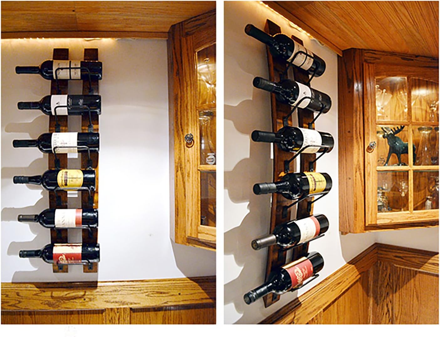 Wall Mounted Wine Rack with 6 Bottle Storage