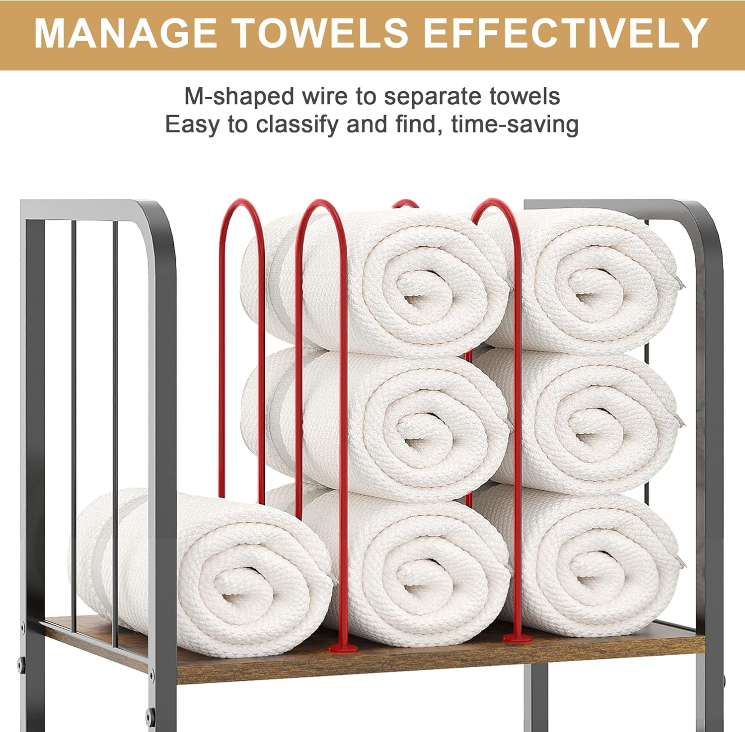 Durable 3-Tier Metal Towel Rack for Bathroom and Pool