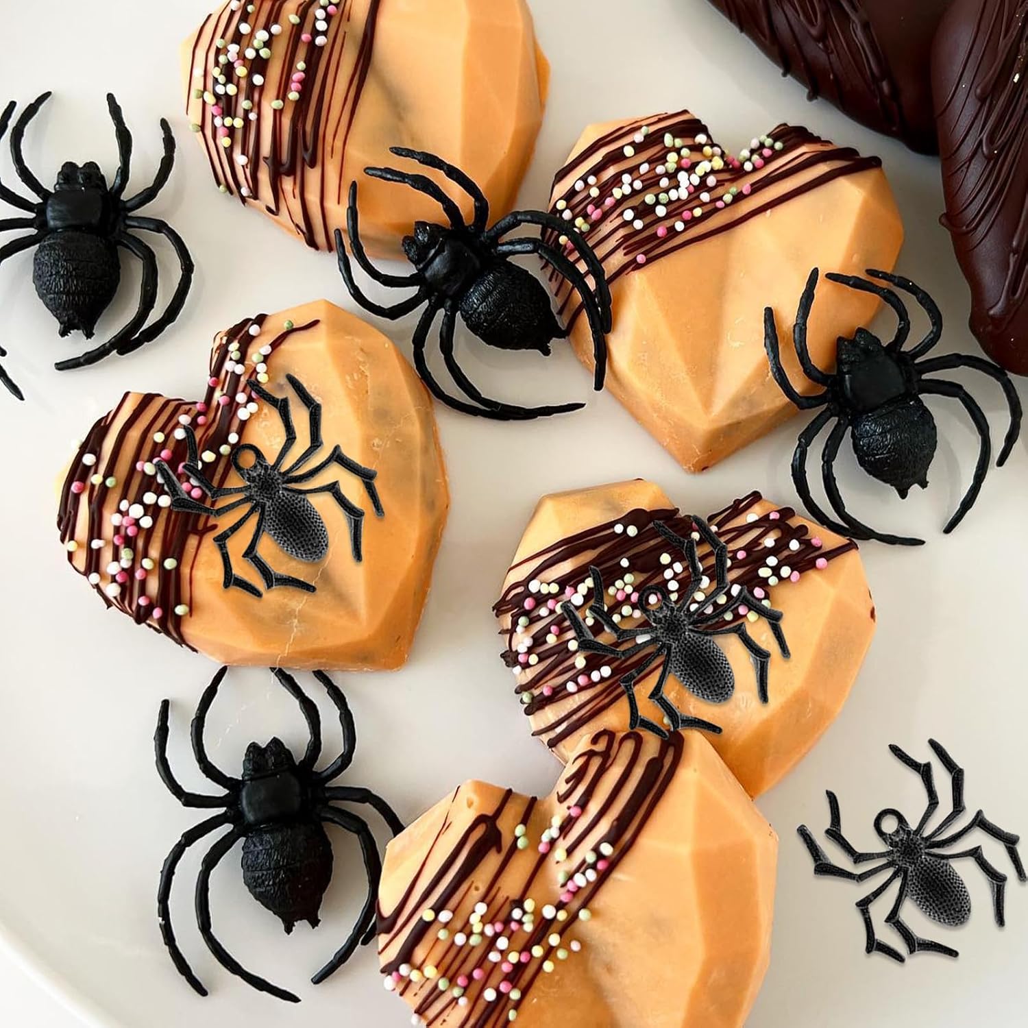 Spider Fondant Molds 2 Pcs Halloween Cake Decor Silicone