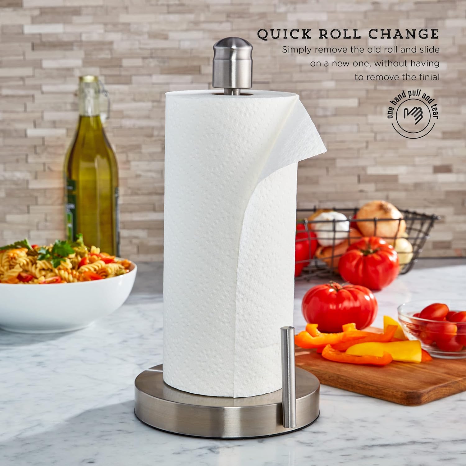 Kamenstein Perfect Tear Paper Towel Holder 13 Inch Silver
