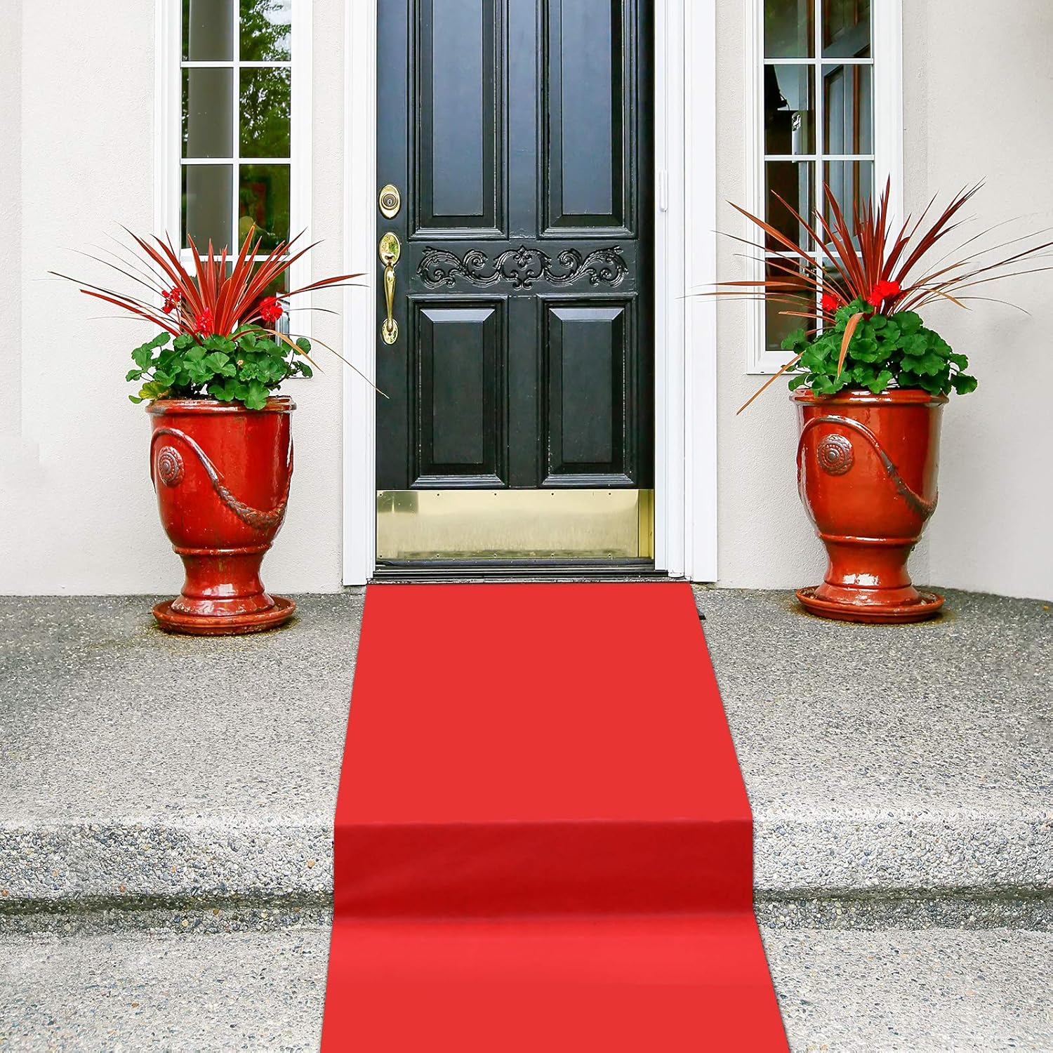 Shappy Red Carpet Runner Rug with Tape for Party Events