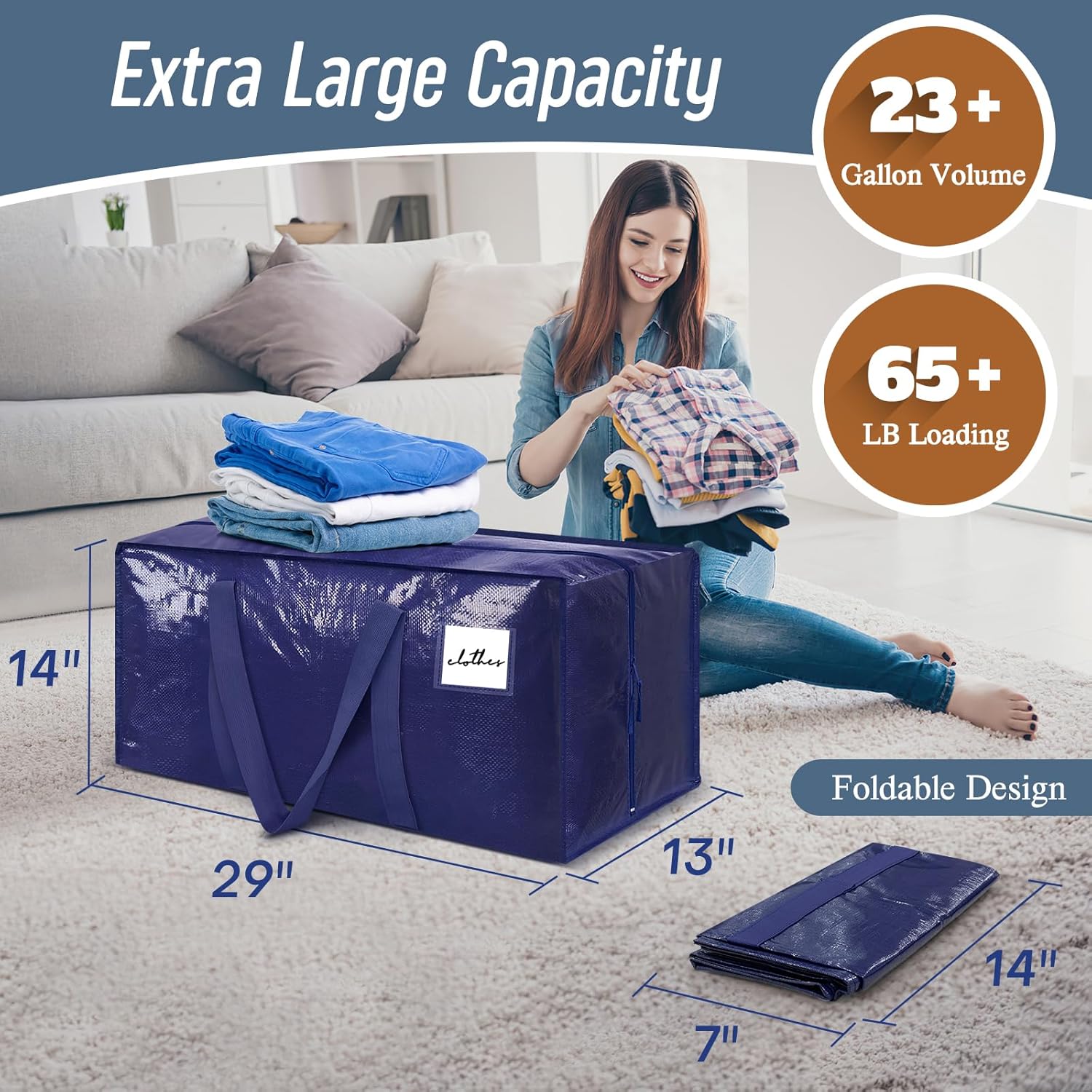 FYGRIP 6 Pack Extra Heavy Duty Large Moving Bags