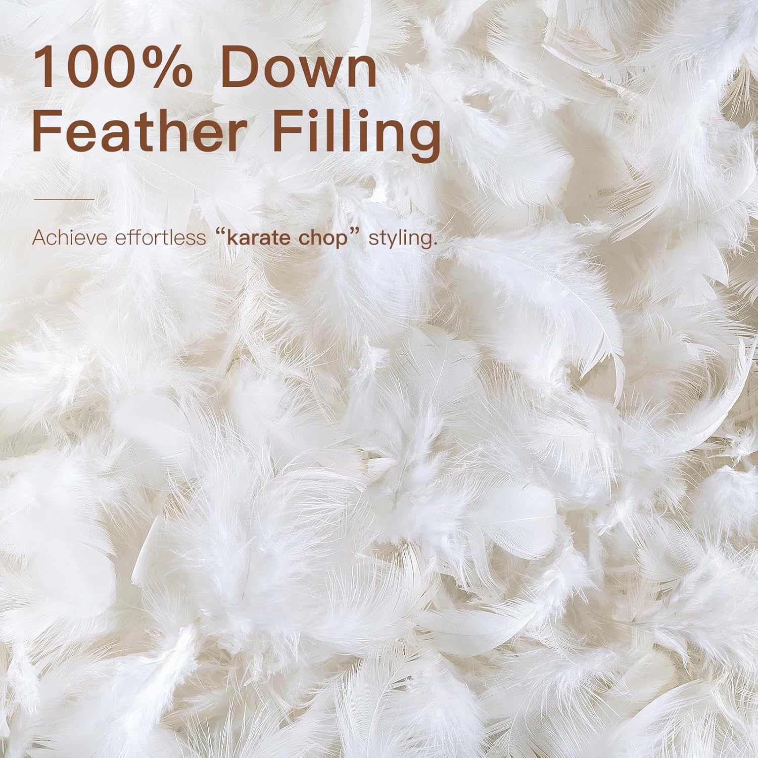 SAVORI Down Feather Throw Pillow Inserts 12x20 White