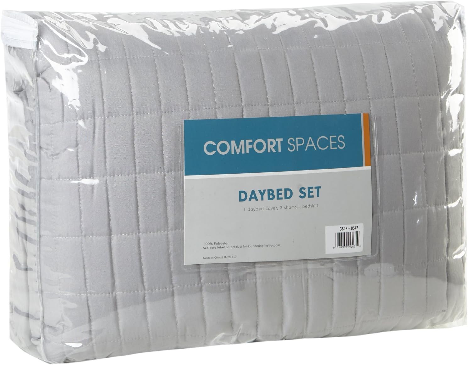 Comfort Spaces Daybed Cover Set Kienna Grey 75x39 5 Piece