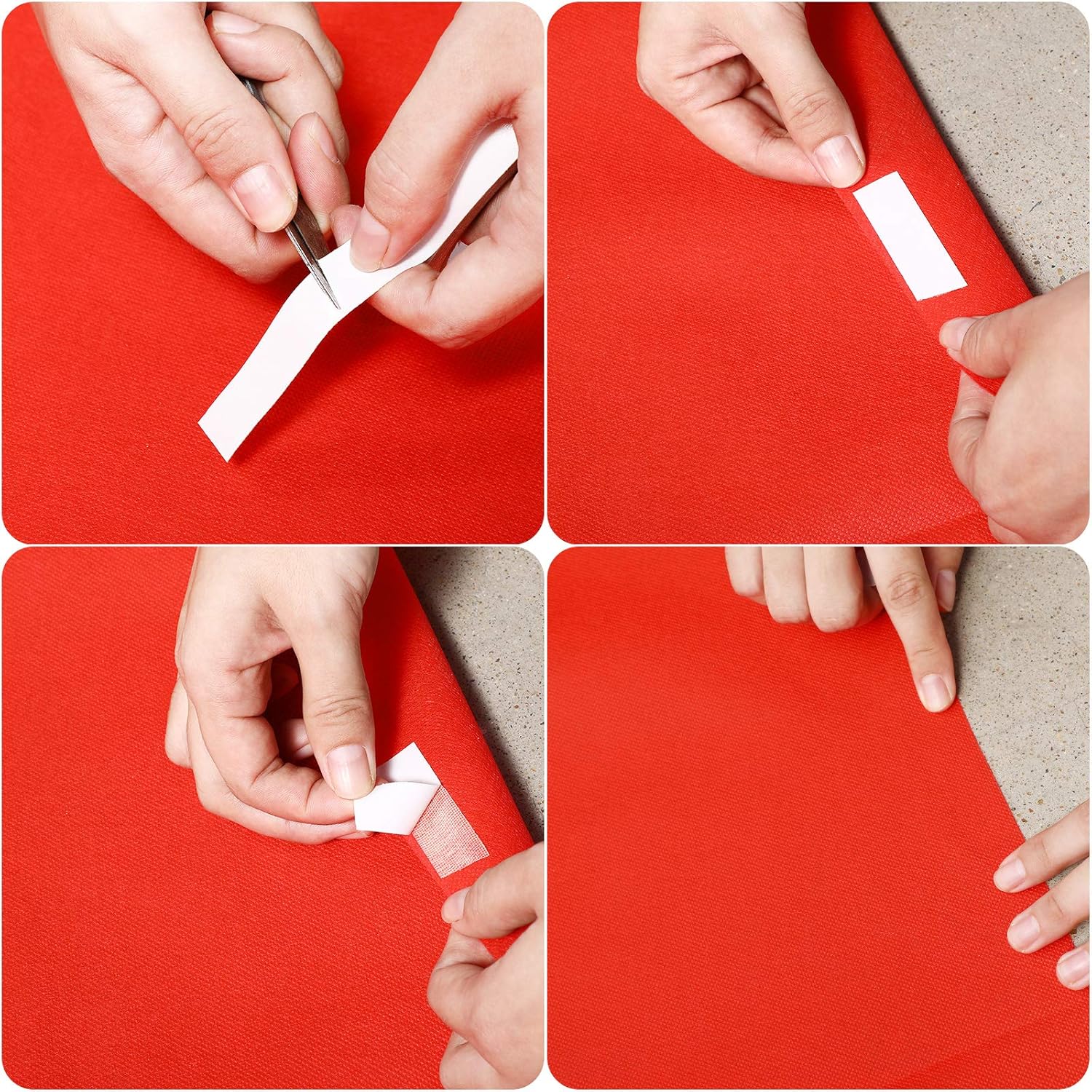 Shappy Red Carpet Runner Rug with Tape for Party Events
