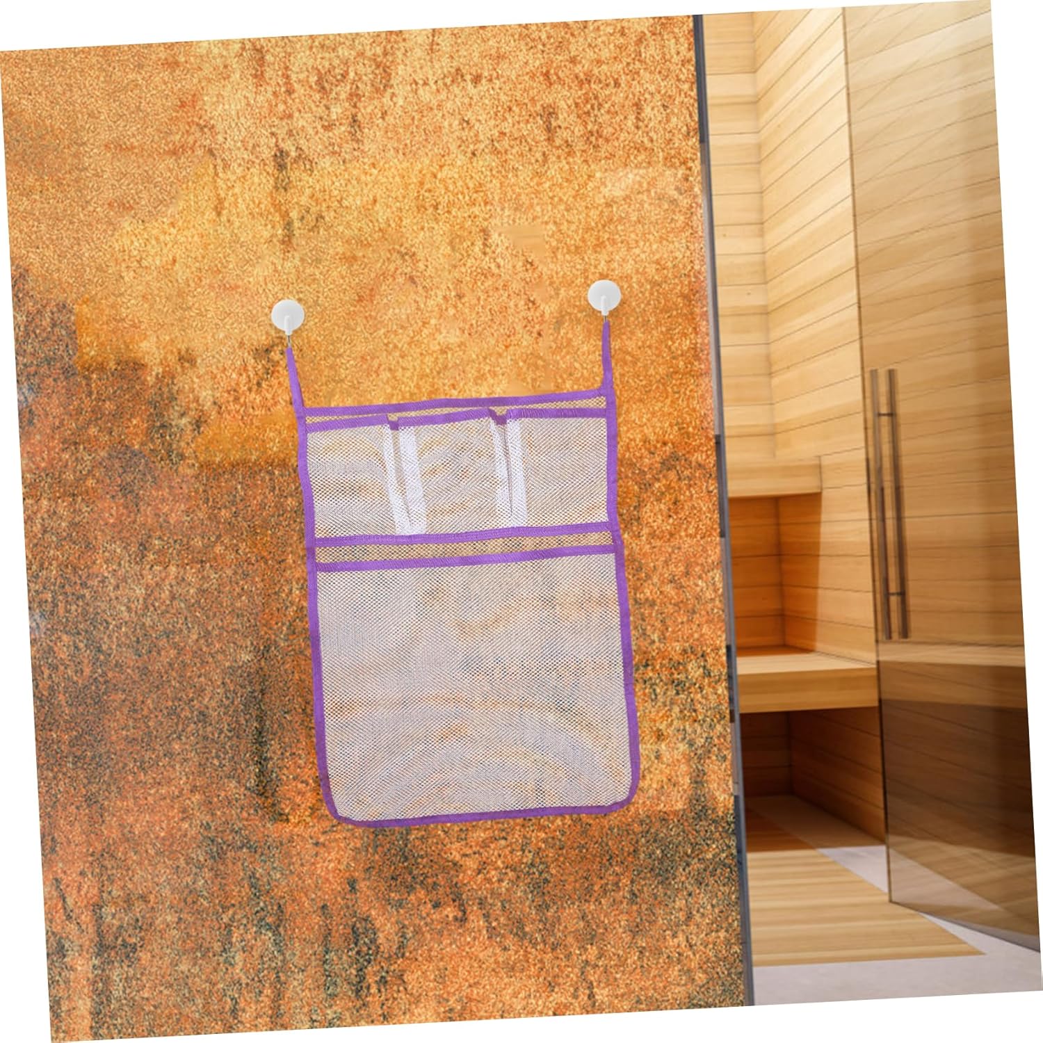 Hanging Shampoo Bag Mesh Shower Organizer Space Saver
