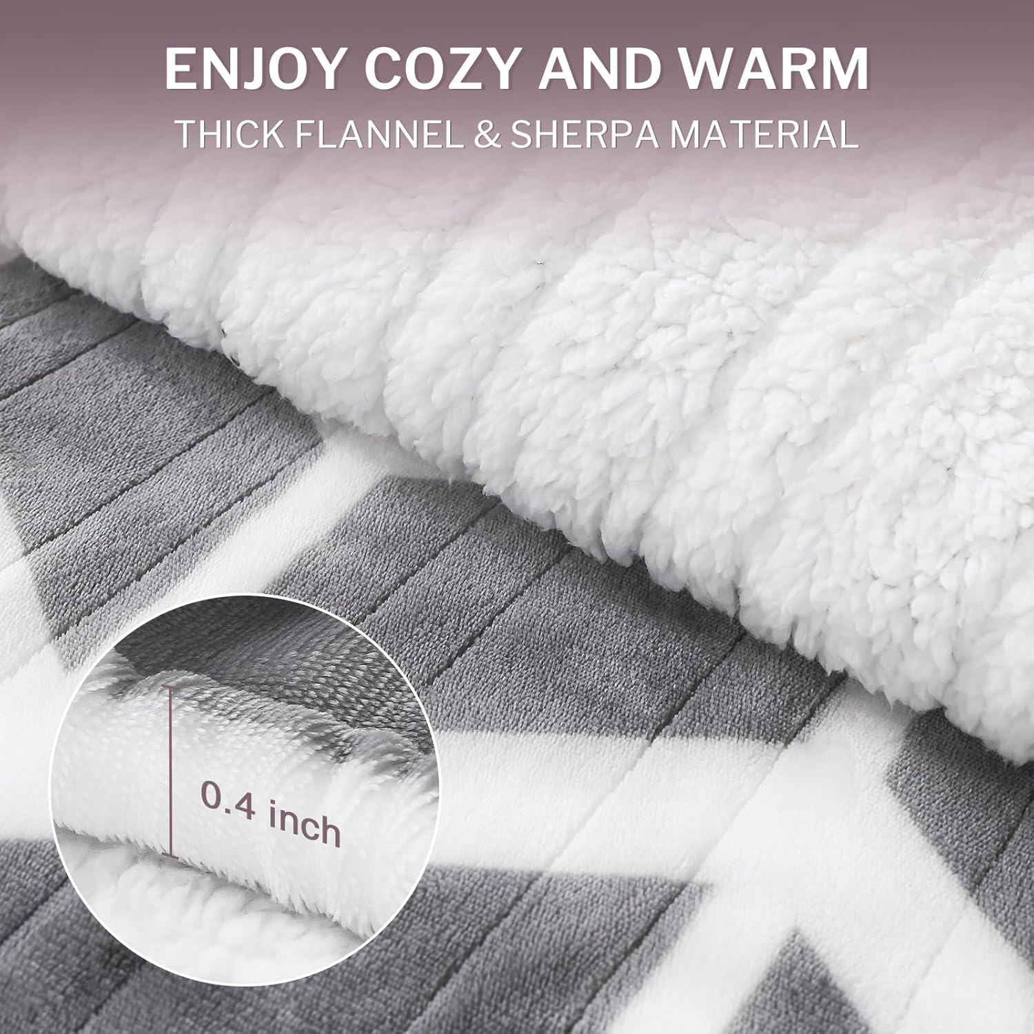 VENTIMI Heated Throw Blanket 50x60 Inch with 5 Heat Levels