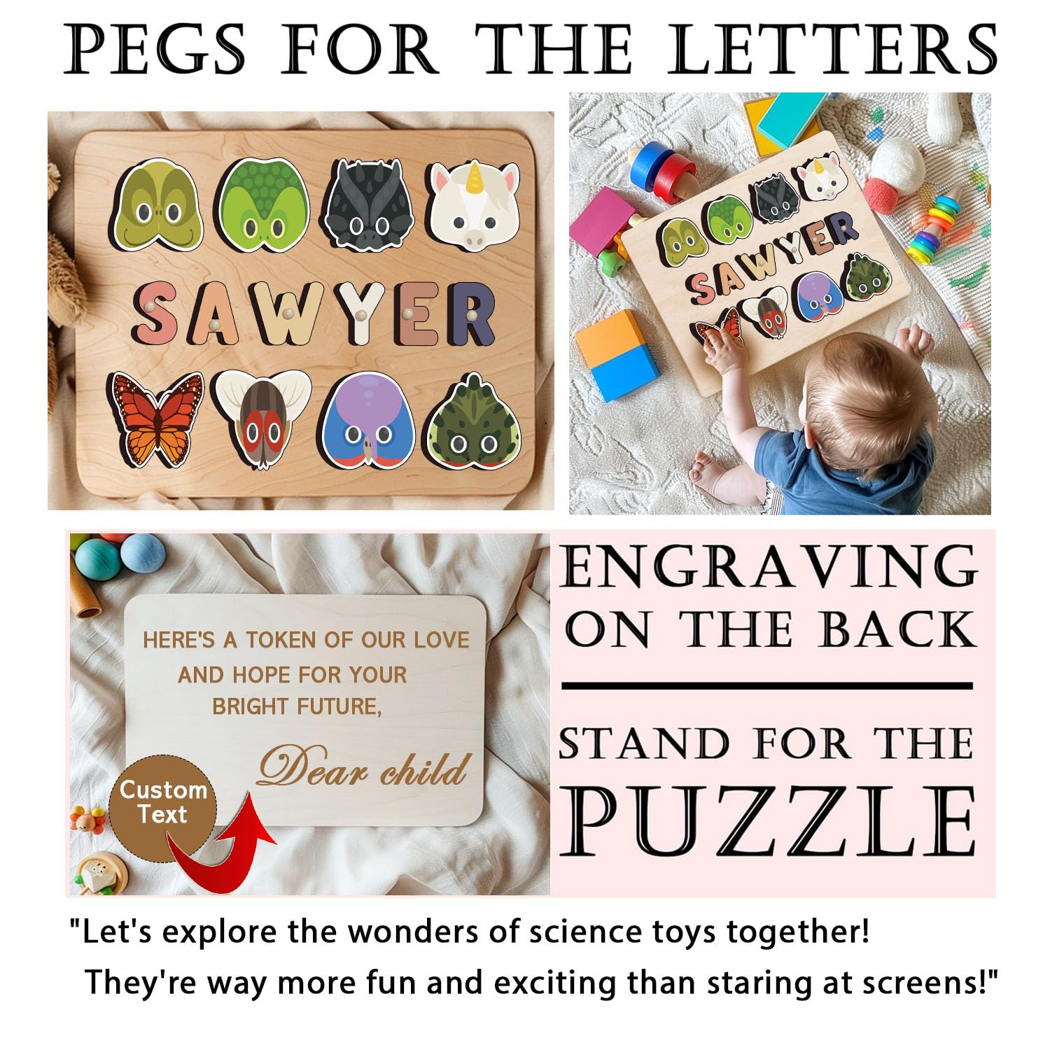 Personalized Wooden Name Puzzles For Toddlers