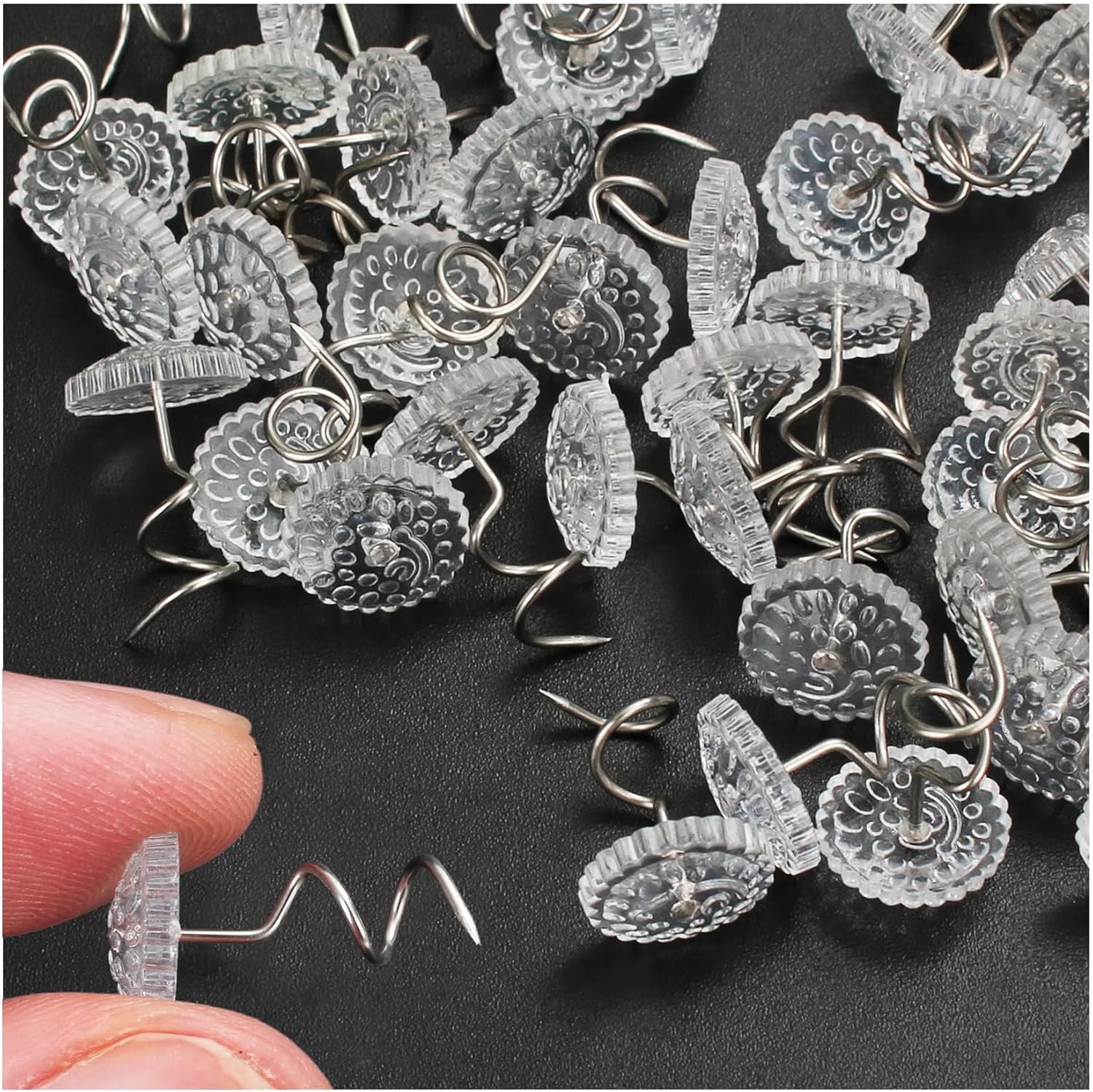 CANWUPON Upholstery Tacks with Twist Design No-Slip Holders