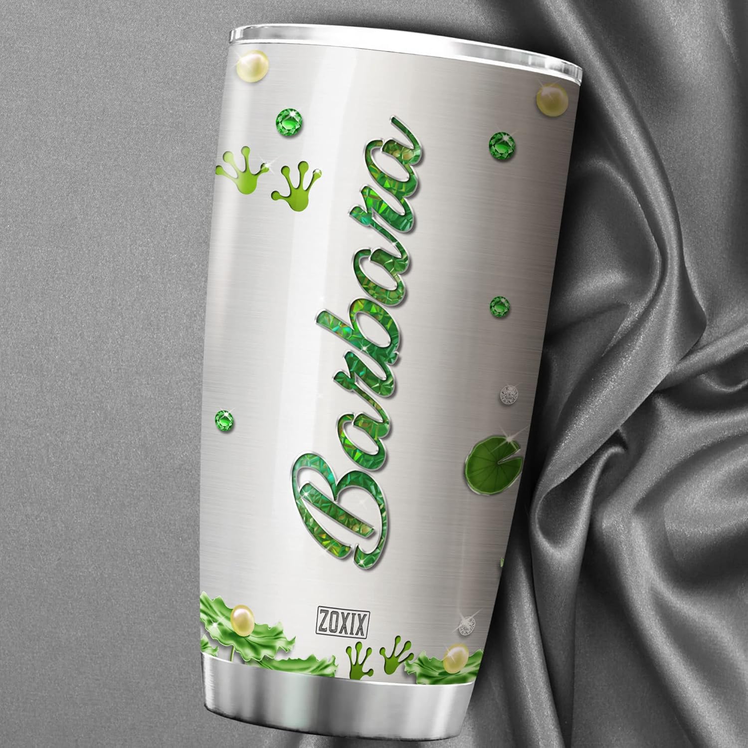 ZOXIX Personalized Name Frogs Tumbler 20oz Insulated Cup