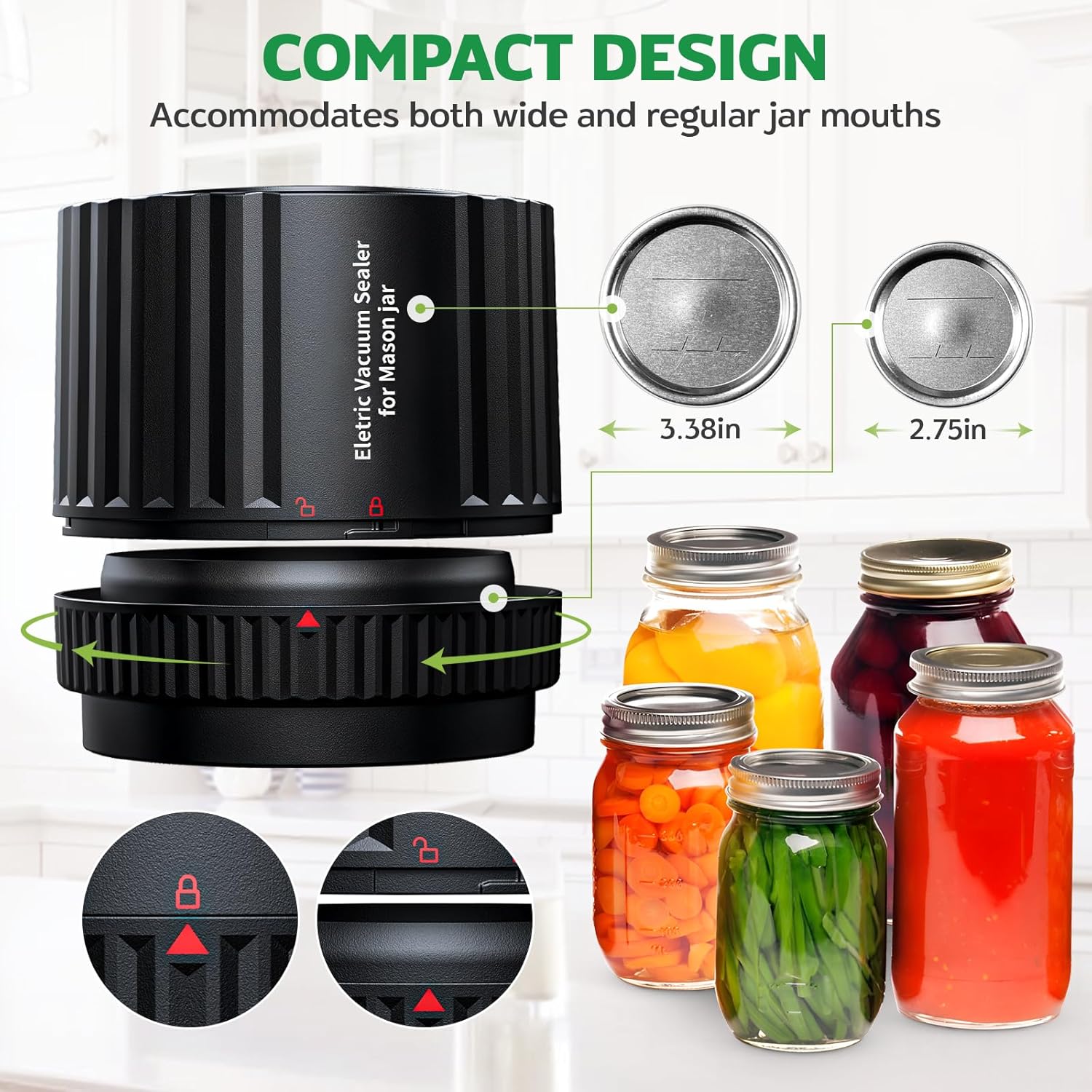 Wizcave Mason Jar Vacuum Sealer Kit