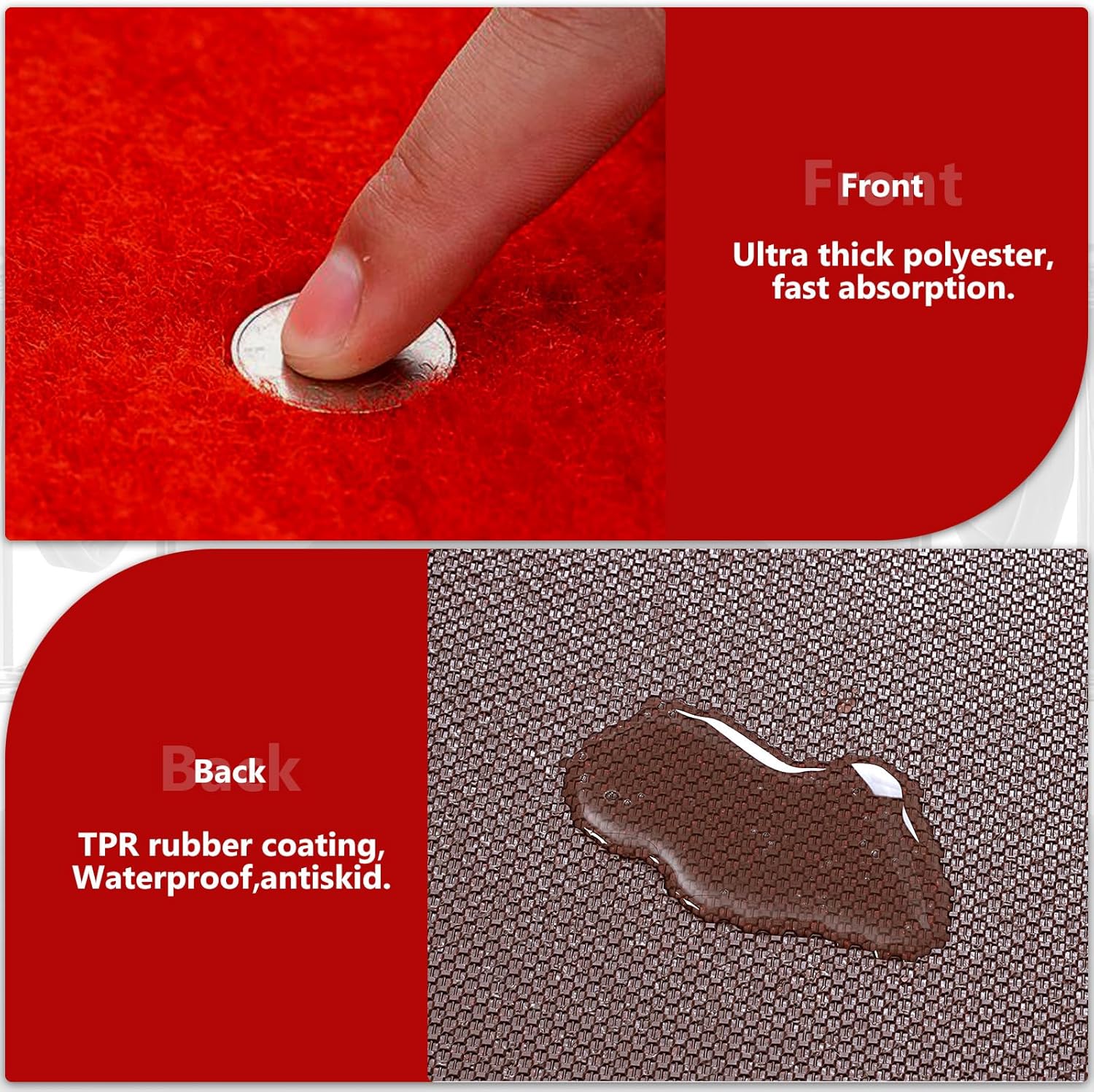 4ft x 10ft Extra Thick Red Carpet Runner for Party and Events