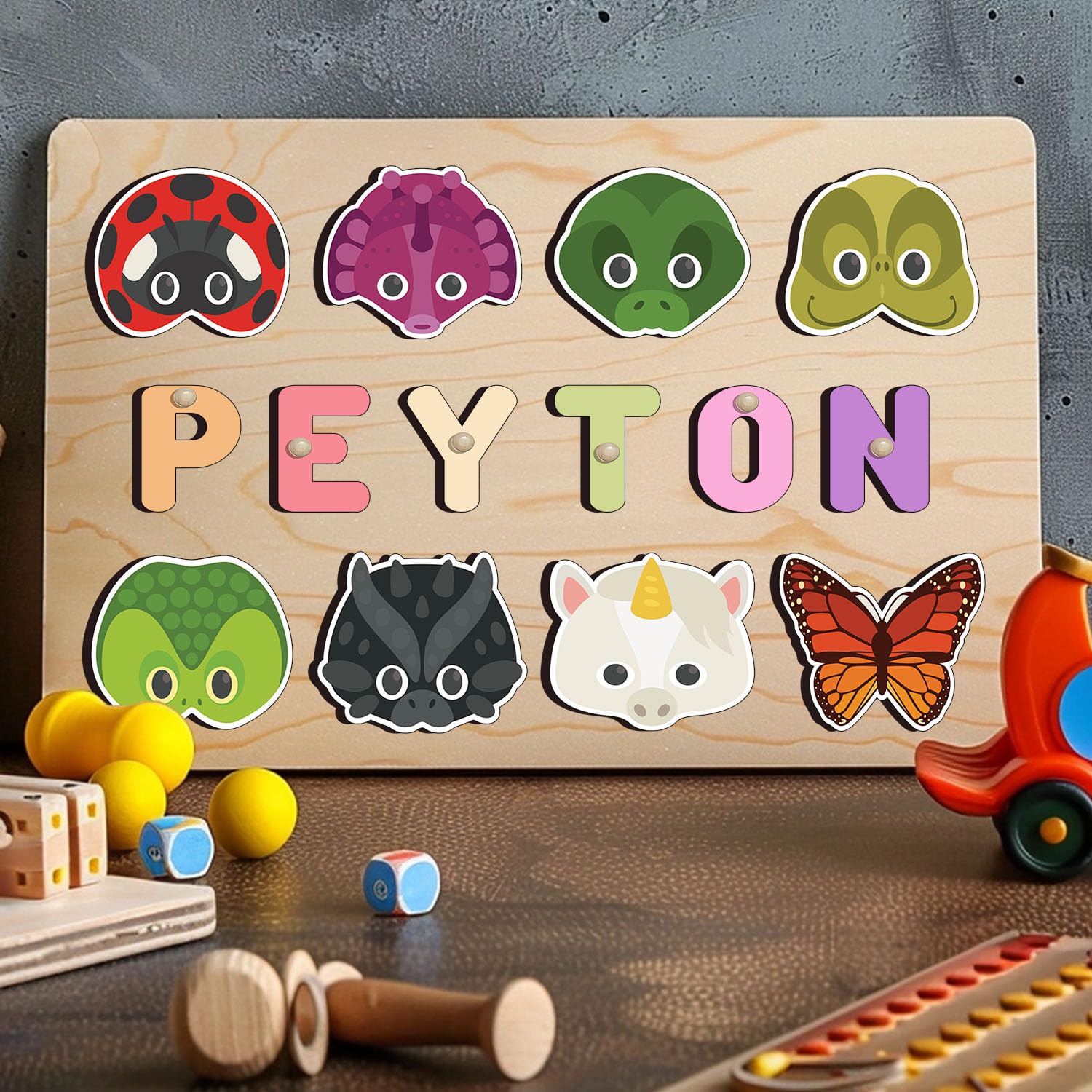 Personalized Wooden Name Puzzle for Toddlers 1