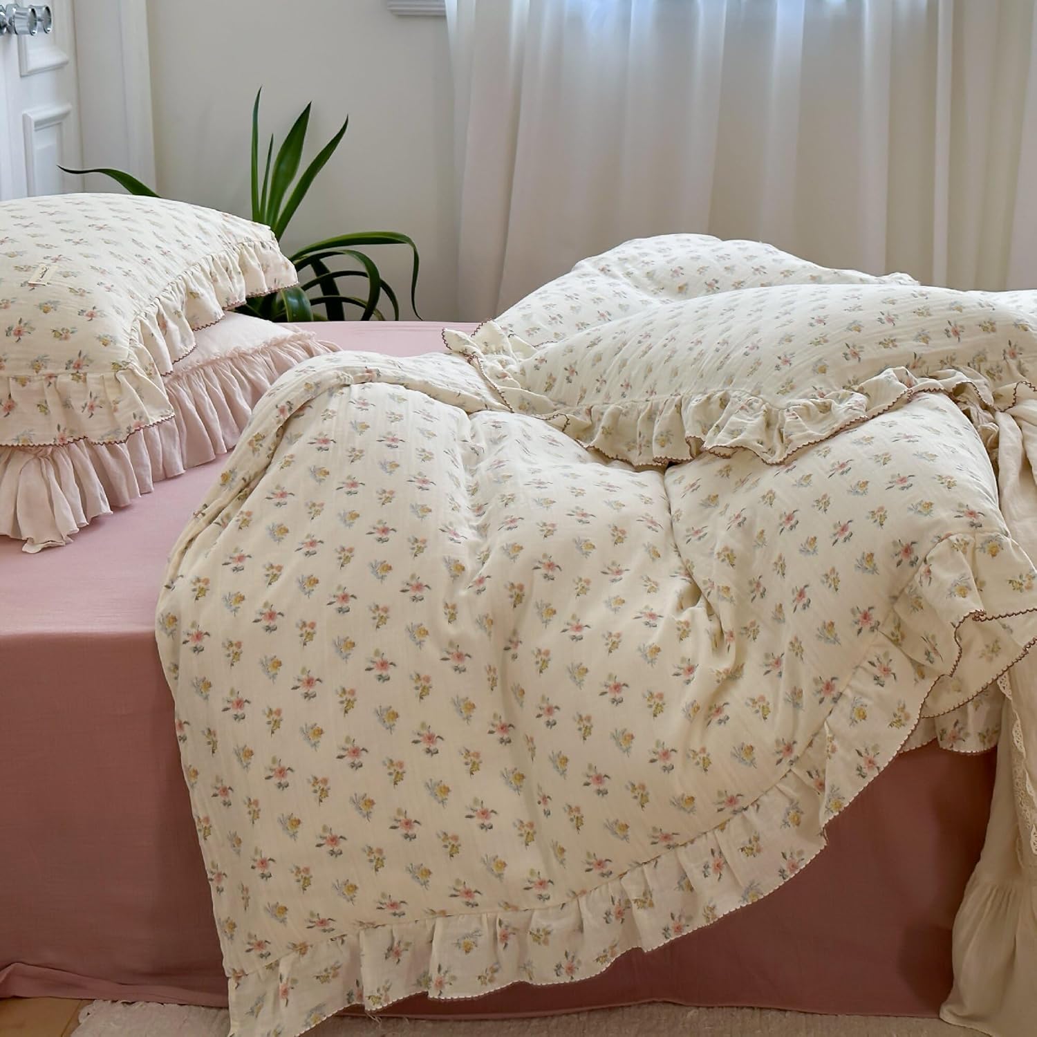 BuLuTu 100 Cotton Muslin Duvet Cover Twin Size