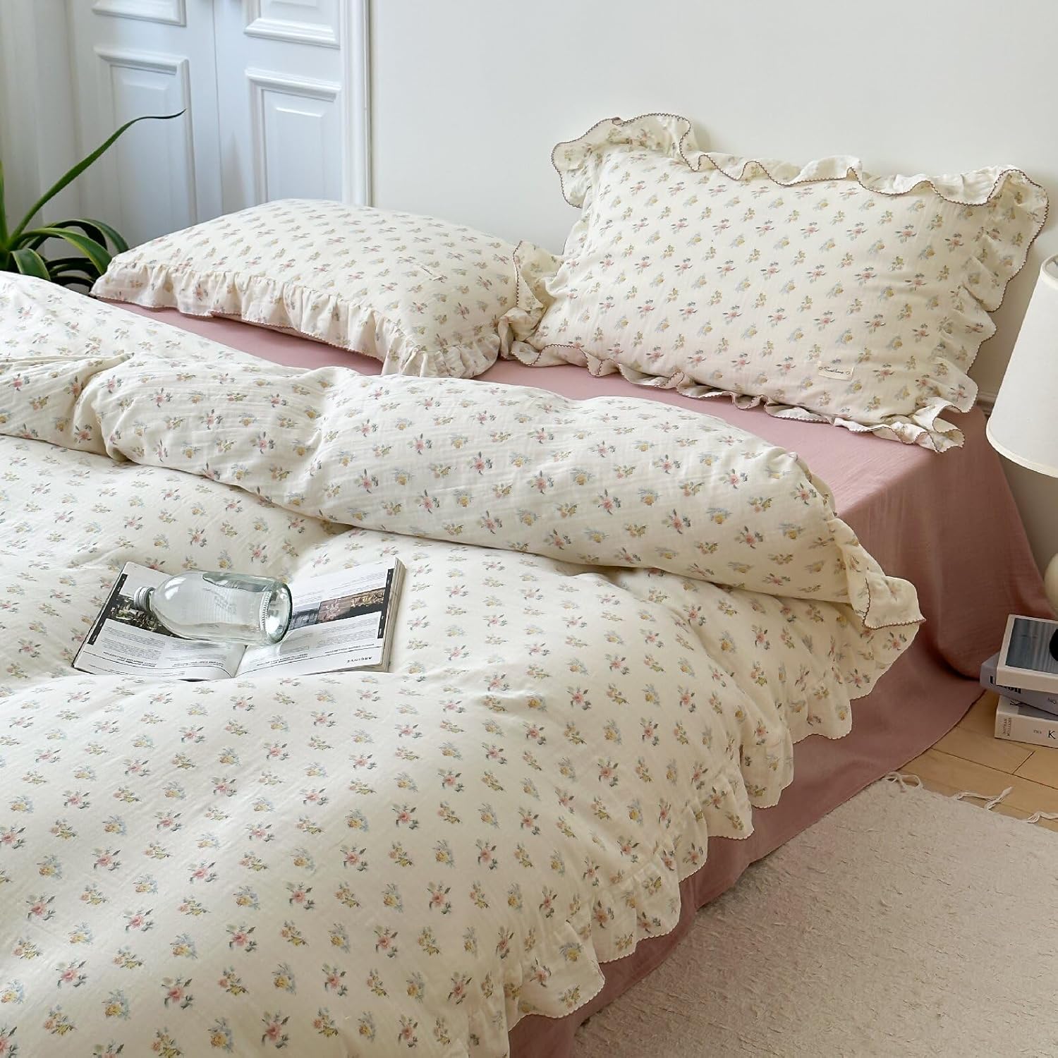 BuLuTu 100 Cotton Muslin Duvet Cover Twin Size
