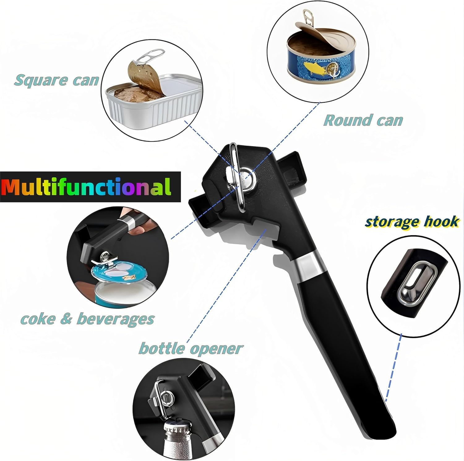 BETTHK 2025 Heavy Duty Multifunctional Can Opener with Magnet