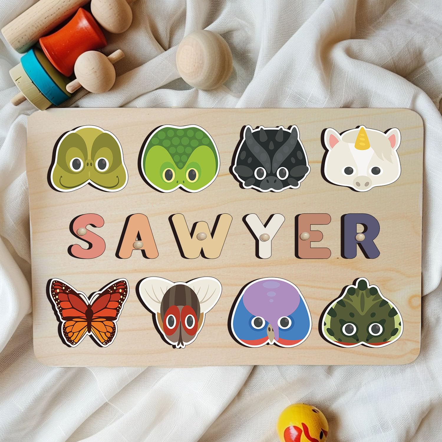 Personalized Wooden Name Puzzles For Toddlers