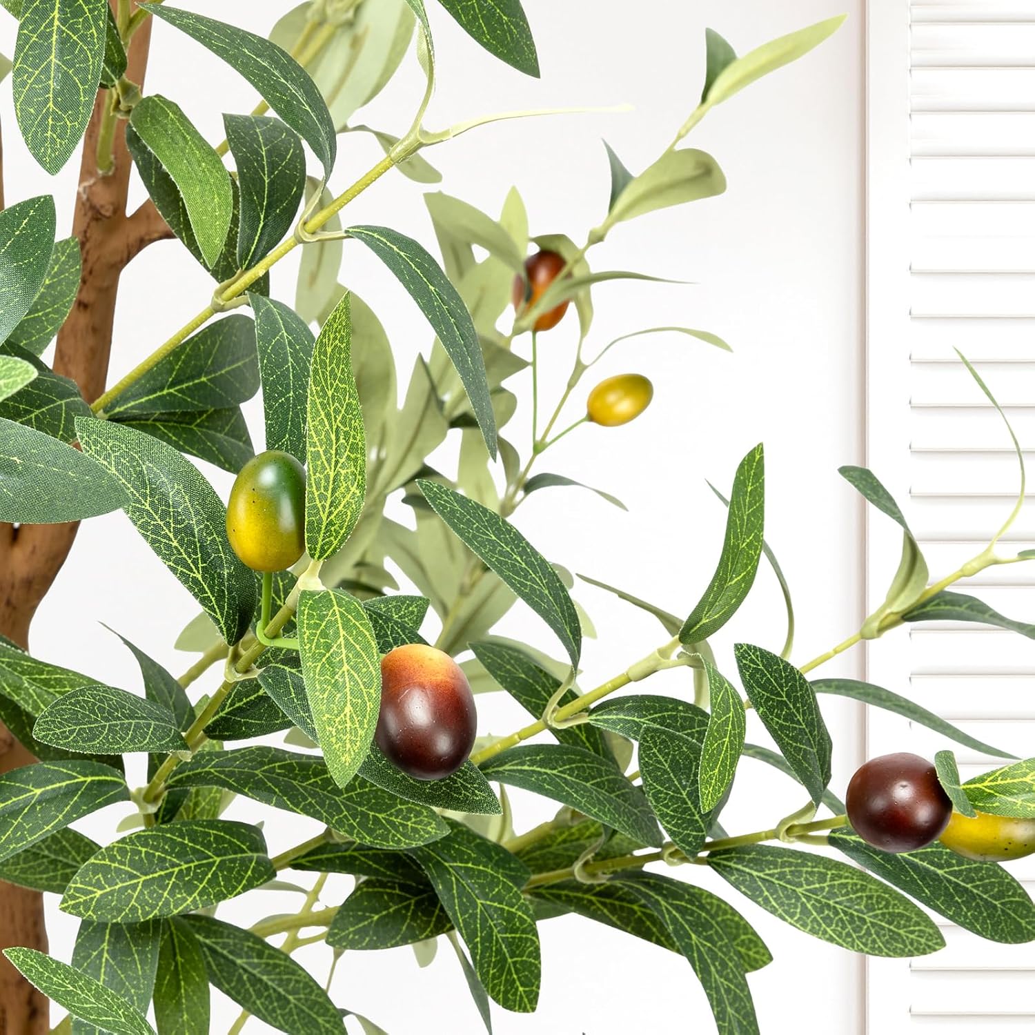 6FT Artificial Olive Tree with Planter and Basket