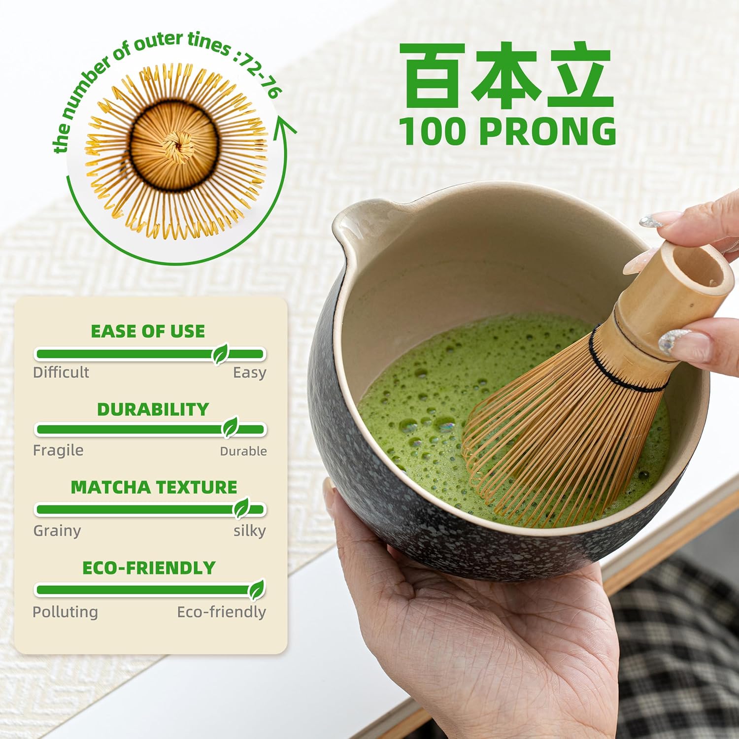 TEANAGOO 7-Piece Matcha Whisk Set for Ceremonies