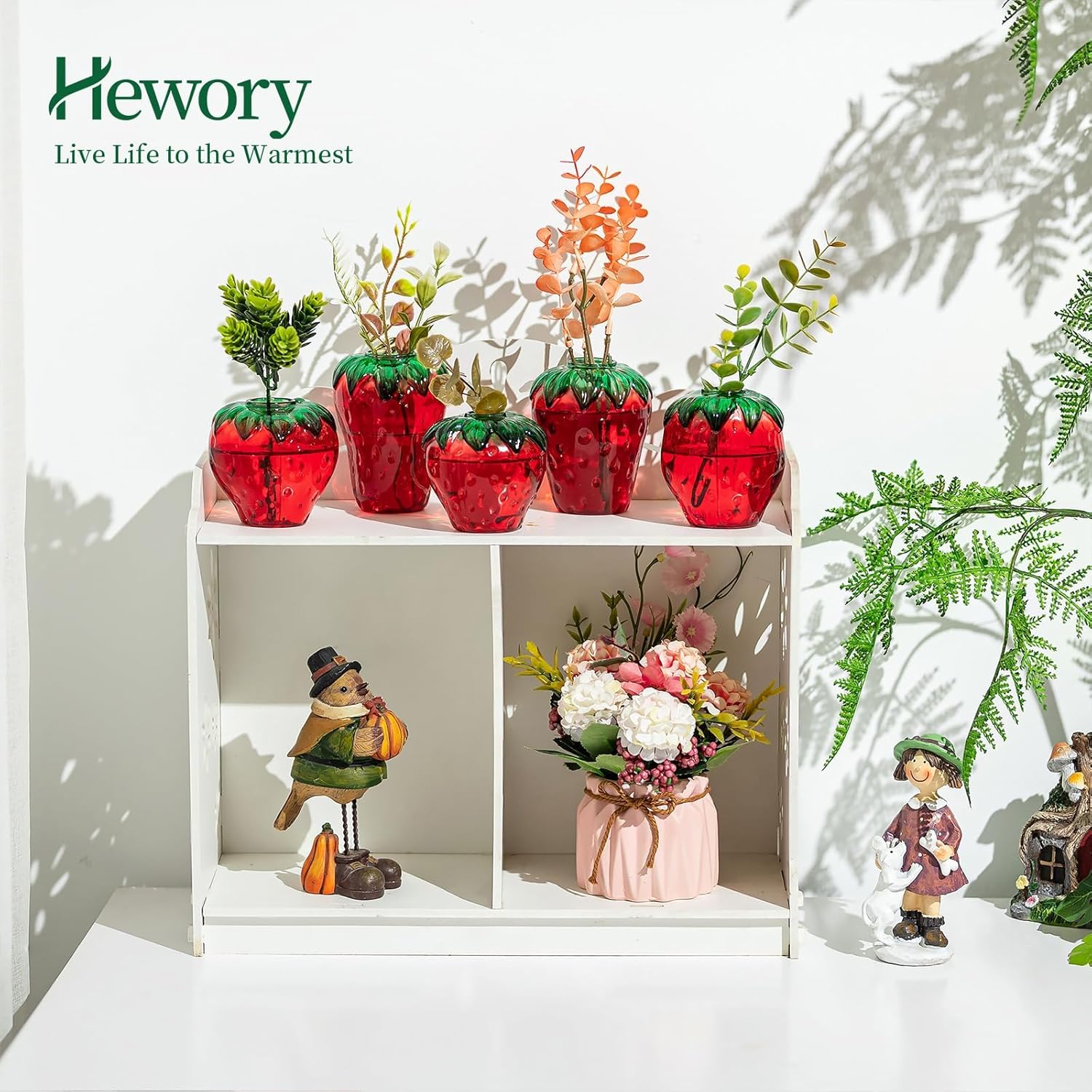 Glass Strawberry Plant Propagation Vases Set of 5