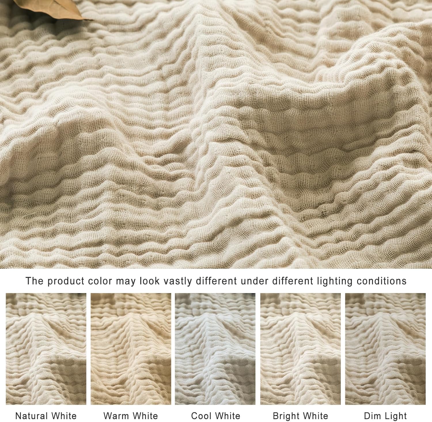 EMME Large 50x70 Cotton Throw Blanket for Women
