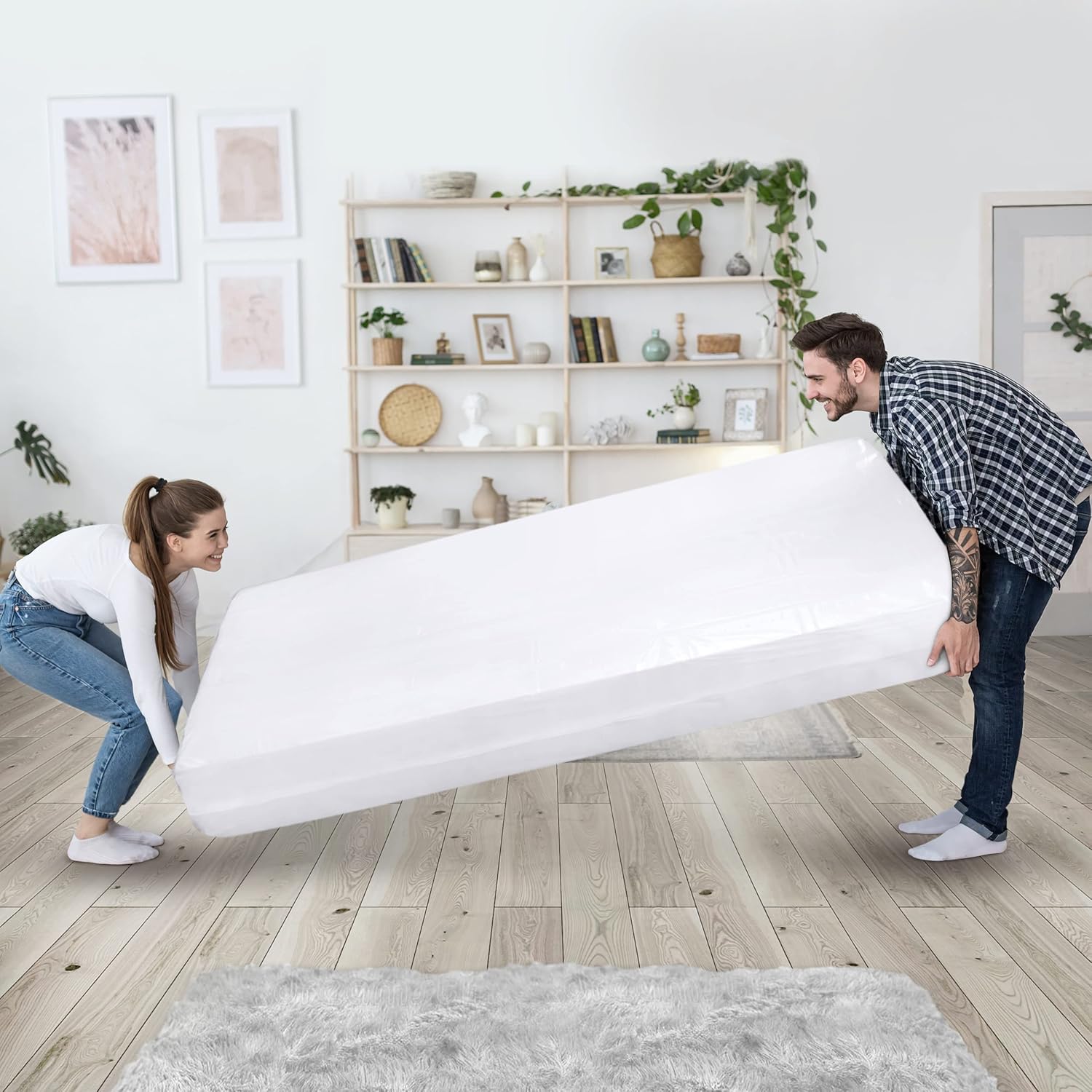 Utopia Home Queen Mattress Cover 2 Pack 4 Mil Plastic
