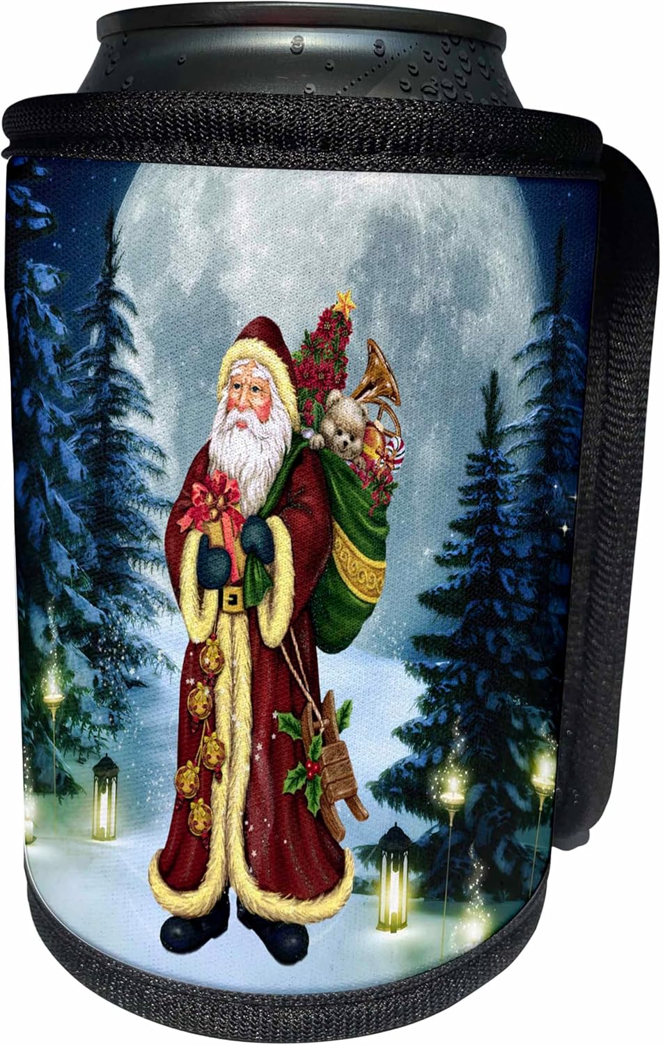 3dRose Can Cooler Wrap Santa Claus