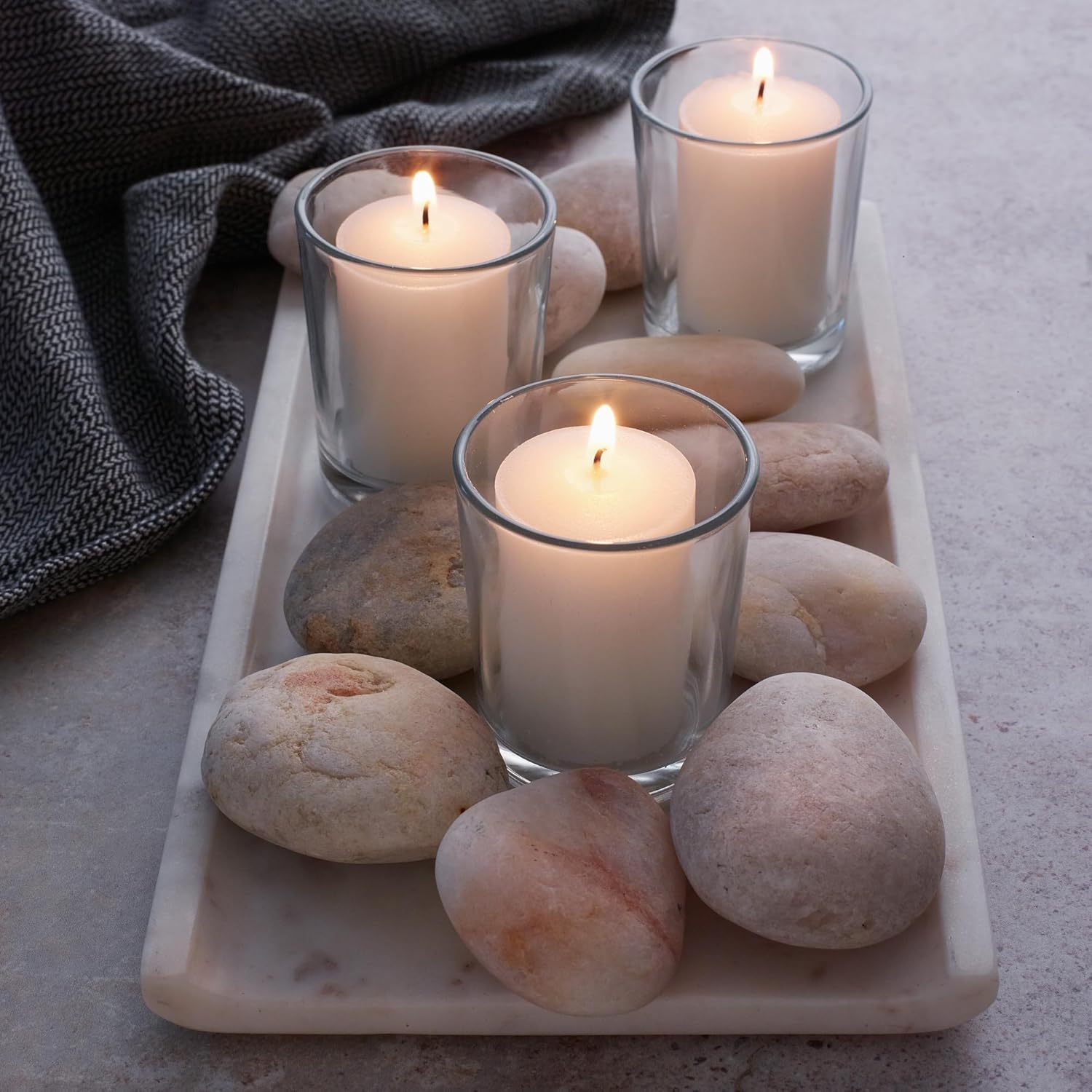Royal Imports Votive Candles Unscented White Box of 36 15 Hour Burn