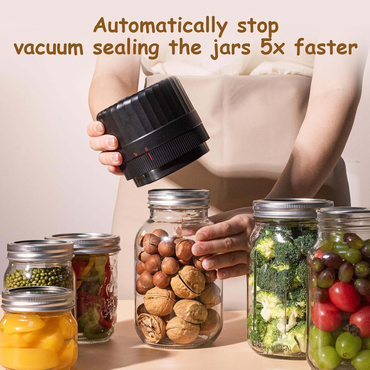 Fully Automatic Mason Jar Vacuum Sealer Kit