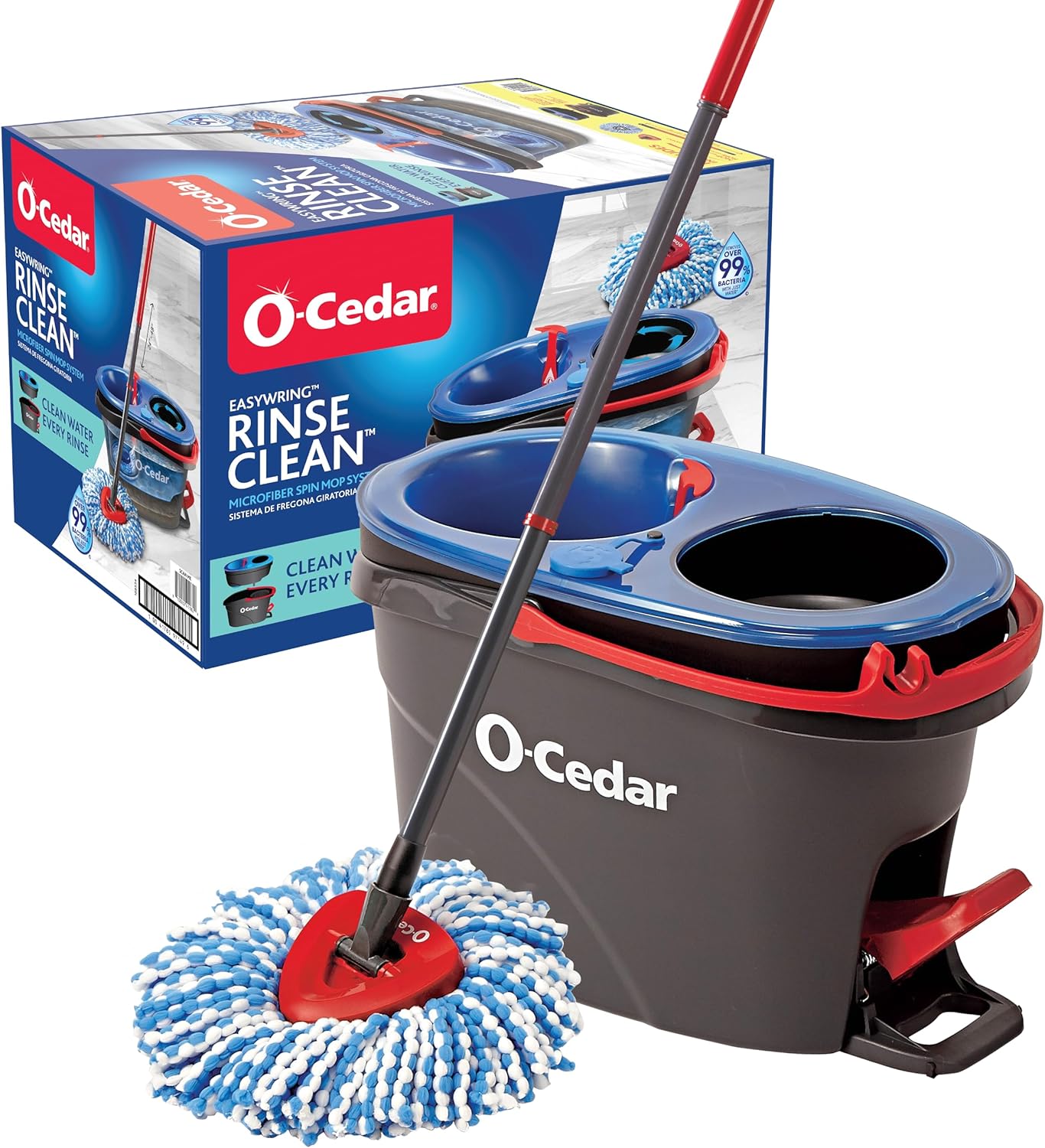 United Solutions 32 Gallon Trash Cans 2 Pack with Microfiber Mop and Bucket
