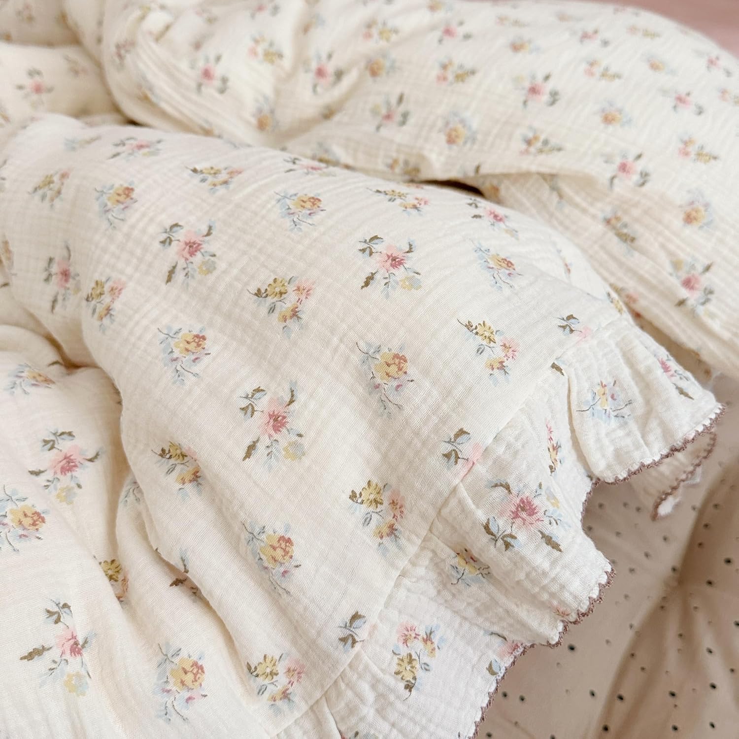 BuLuTu 100 Cotton Muslin Duvet Cover Twin Size