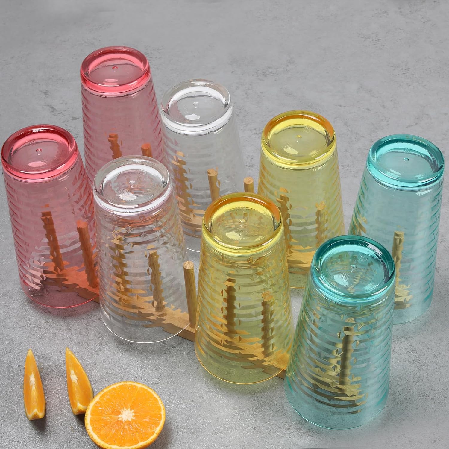 Retro Star Design BPA-Free Tumblers 8 Pack