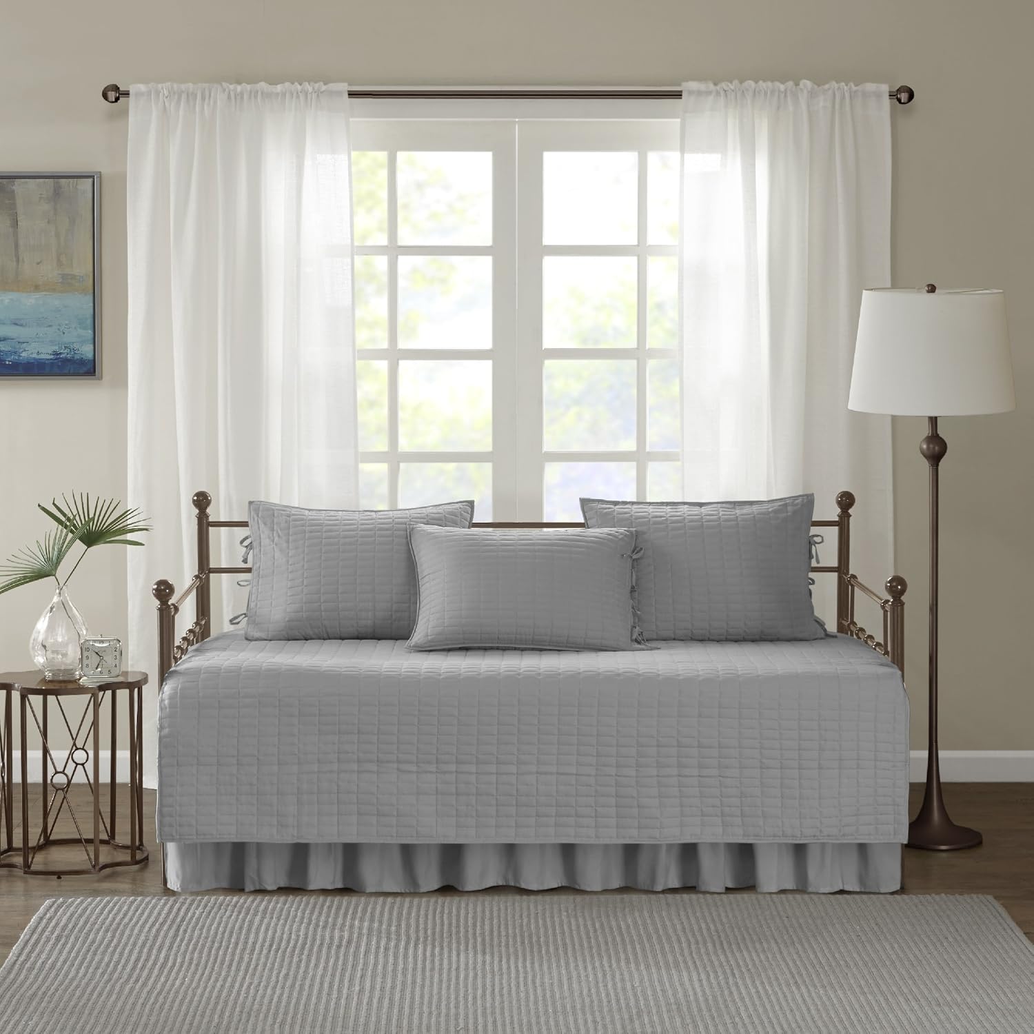 Comfort Spaces Daybed Cover Set Kienna Grey 75x39 5 Piece