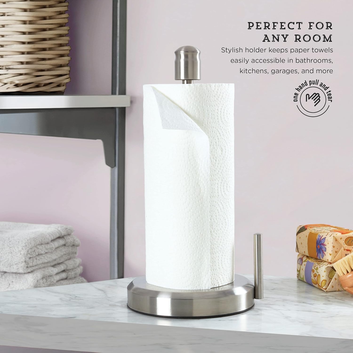 Kamenstein Perfect Tear Paper Towel Holder 13 Inch Silver