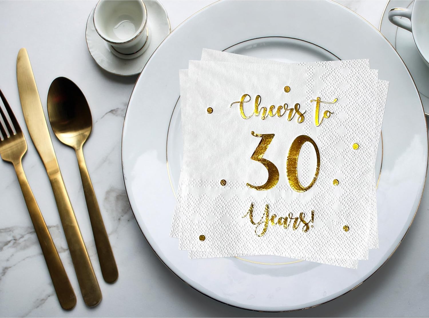 Cheers to 30 Years Cocktail Napkins 50 Pack