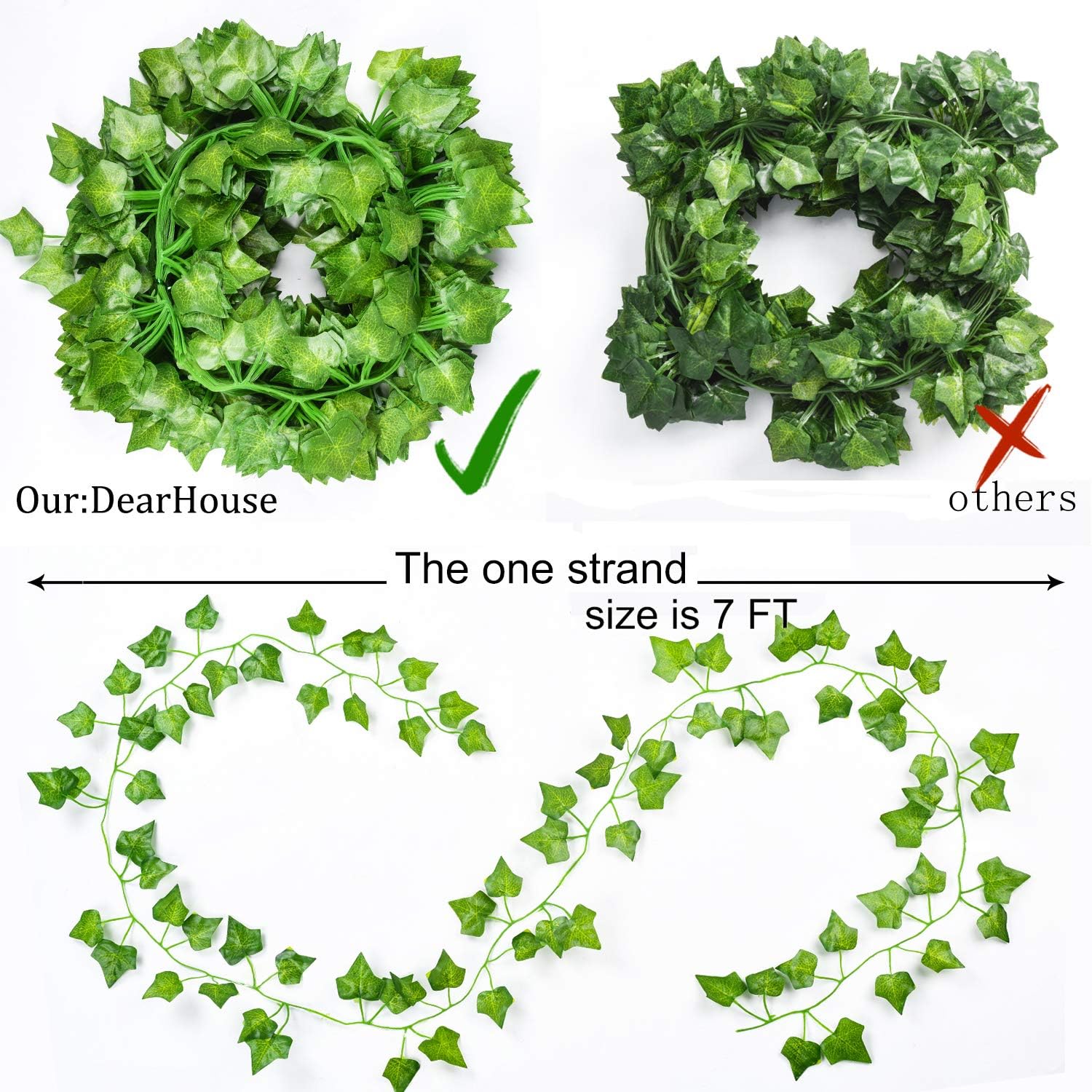DearHouse 84 Feet Artificial Ivy Vine Hanging Garland