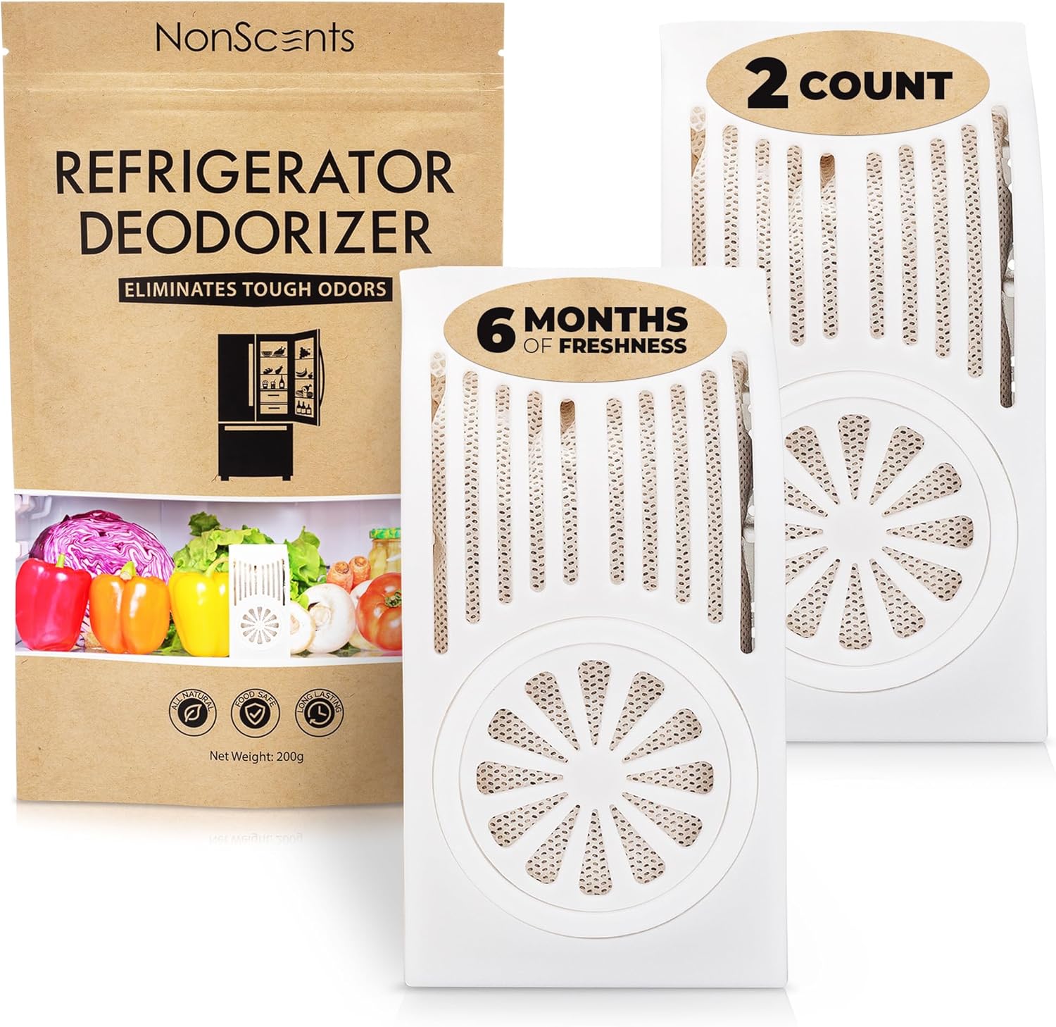 NonScents Refrigerator Deodorizer 2-Count